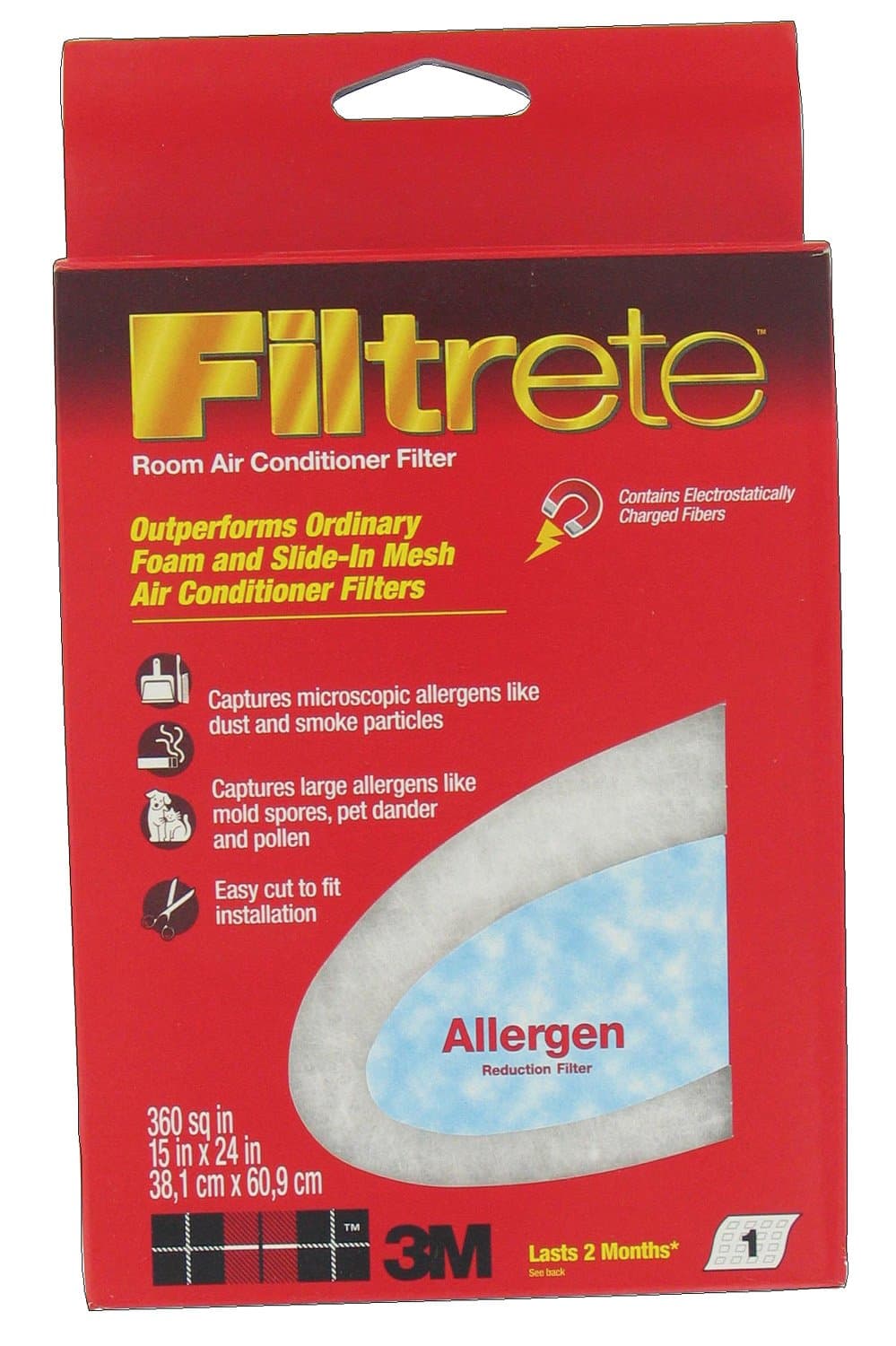 Filtrete 15 x 24 x 1 Room Air Conditioner Filter (9808)