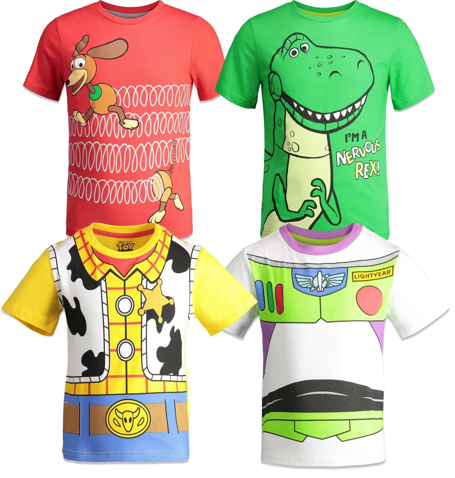 Toy Story Lion King 4 Pack T-Shirts Infant to Big Kid Sizes (12 Months - 20)