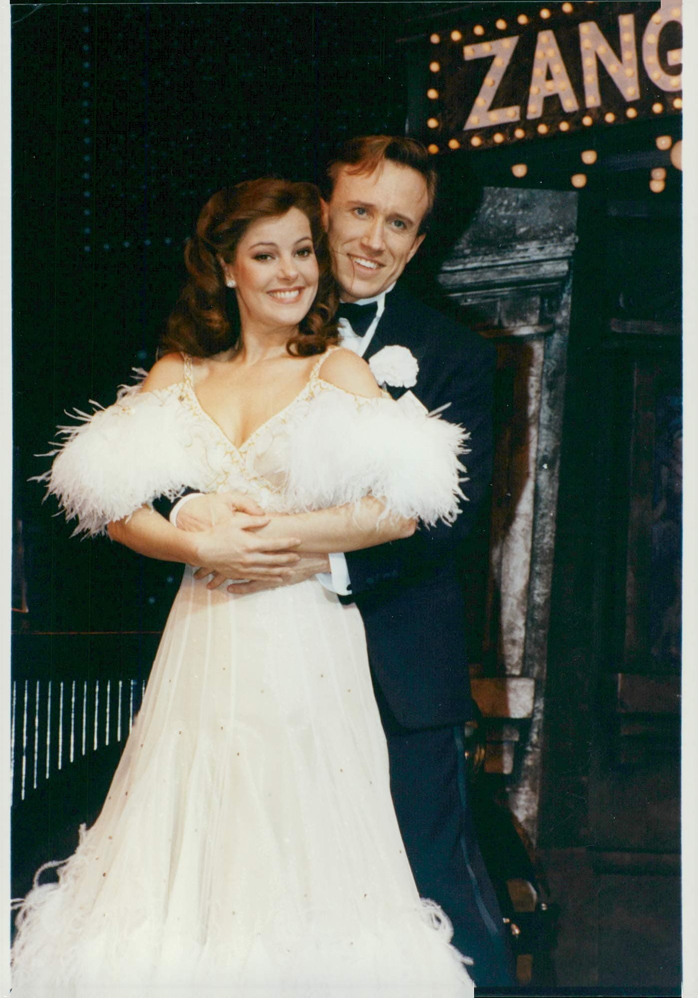 Vintage photo of Ruthie Henshall and Kirby Ward for the premiere of West End Show39;s"Crazy for you" at the Edward Theater