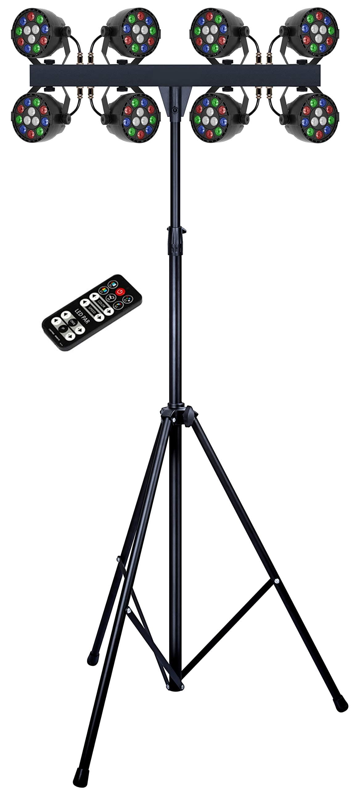 MUSYSIC RGB Dj Light with Stand, Powerhouse GigBar for Parties, Concerts and Shows, DMX System Lighting Package with Stage Light Stand - MU-L42AA