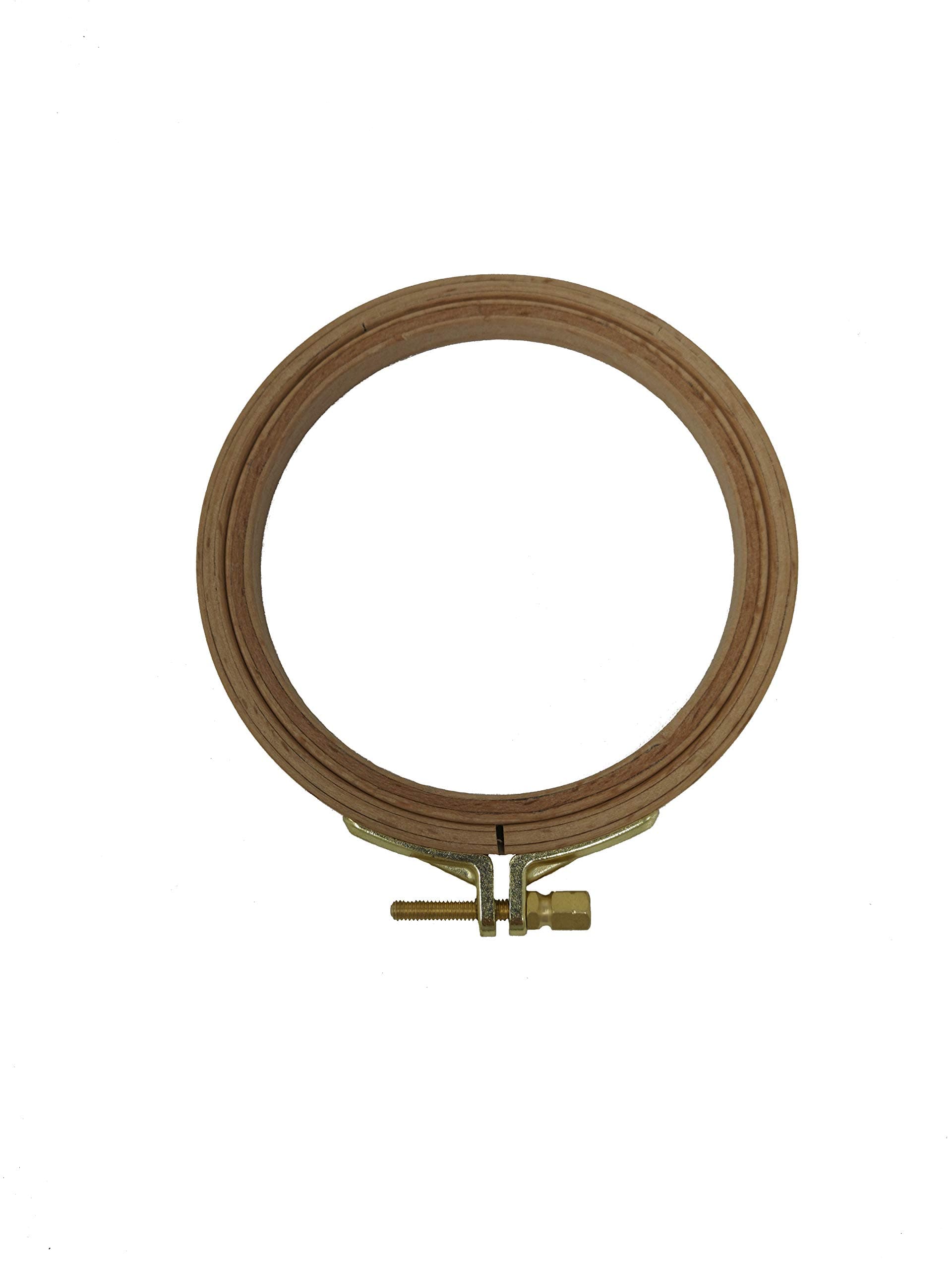 Nurge Premium Beech Wood Gold Clasp Embroidery Hoop 8mm (100mm = 3.93" ~ Approx 4")