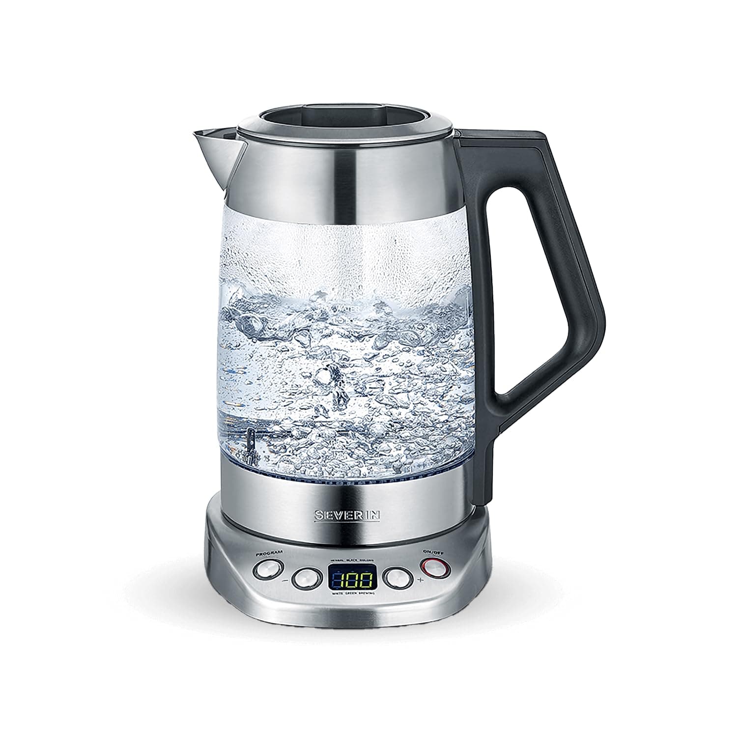 Severin WK3479 Wasserkocher glas edelstahlgebrstetschwarz