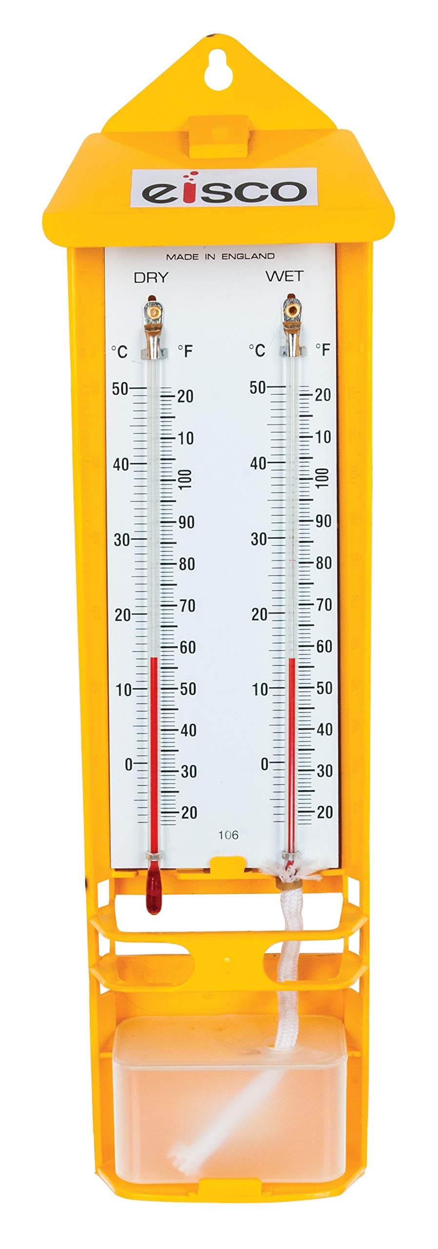 Wet-Dry Bulb Hygrometer, Wall Mounted Thermometers - Eisco Labs