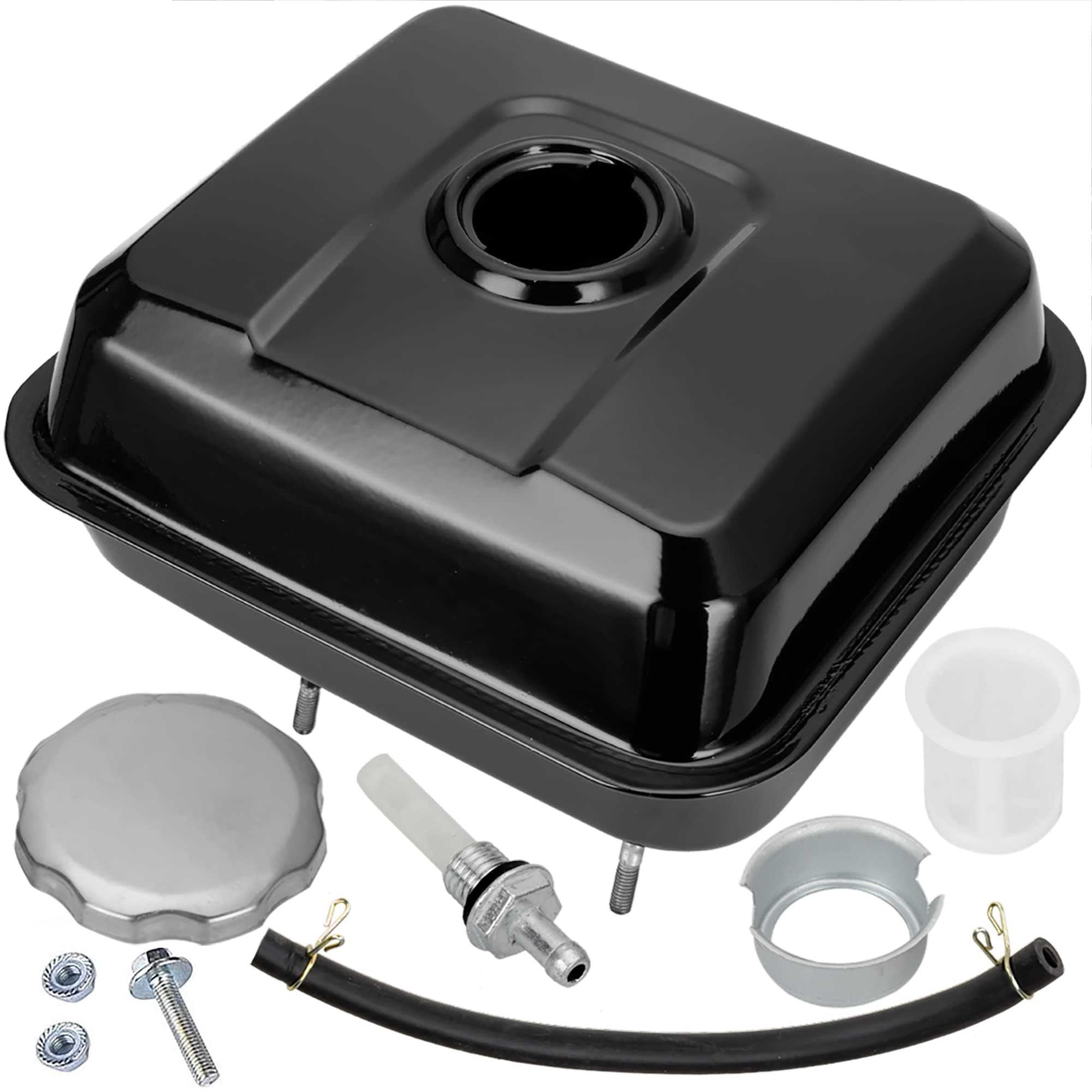 FVRITO Gas Fuel Tank Kit Compatible with GX140 GX160 GX200 Hemi Predator 212cc 196cc 6.5HP Clone Engine Coleman CT200U BT200X KT196 Massimo Baja Warrior Heat MB200 Mini Bike Go Kart Replacement Parts