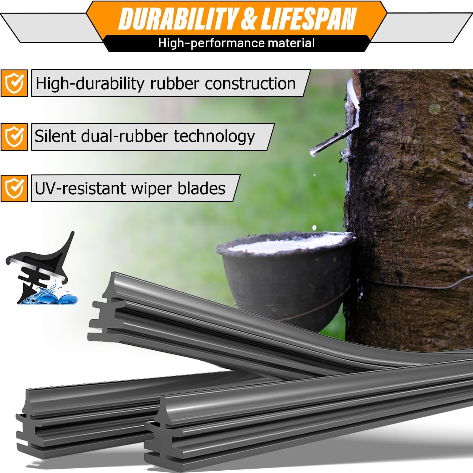 AUTOBOO 16"+14"+14" Windshield Wiper Blade for Toyota FJ Cruiser 2014-2007 -Original Equipment Replacement (Pack of 3)