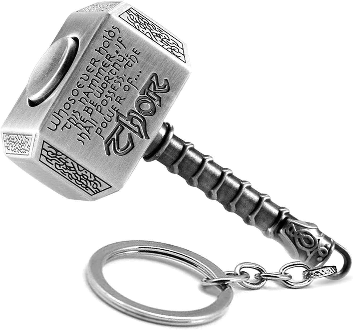N10BD Marvel Avengers Thor's Hammer Large Pewter Keyring (Grey)"
