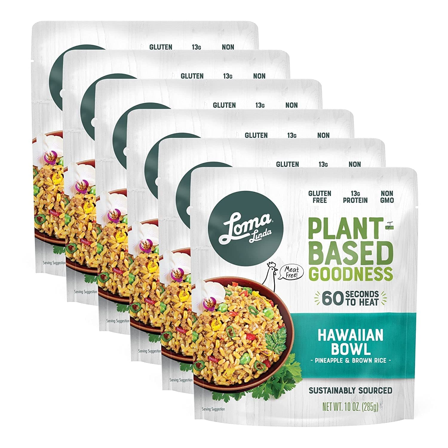 Plant-Based Complete Meal Solution 10 oz. Packets (Hawaiian Bowl, 6 Pack)