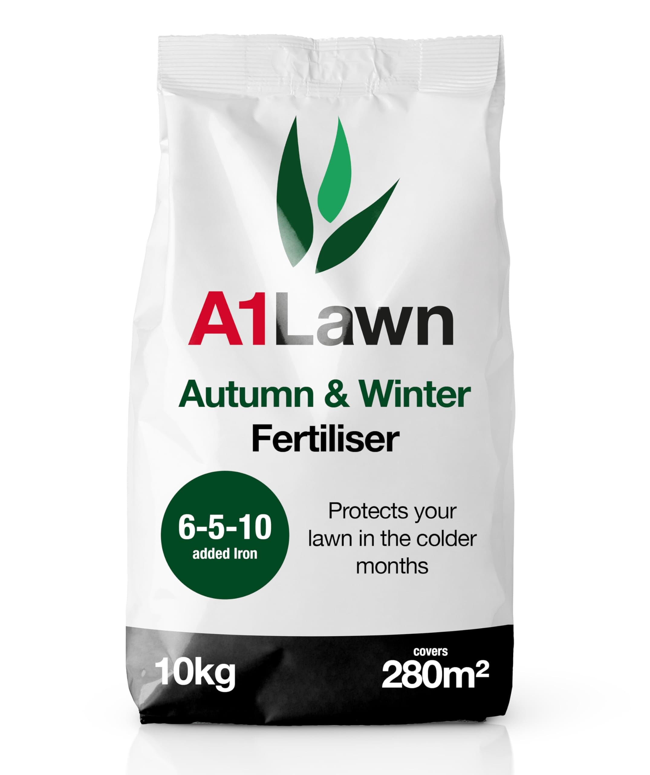 A1 Lawn, Ultimate Autumn Winter Lawn Fertiliser - Hardens Turf & Boosts Root Strength, High Potassium 6-5-10 NPK, DEFRA Certified, 10kg