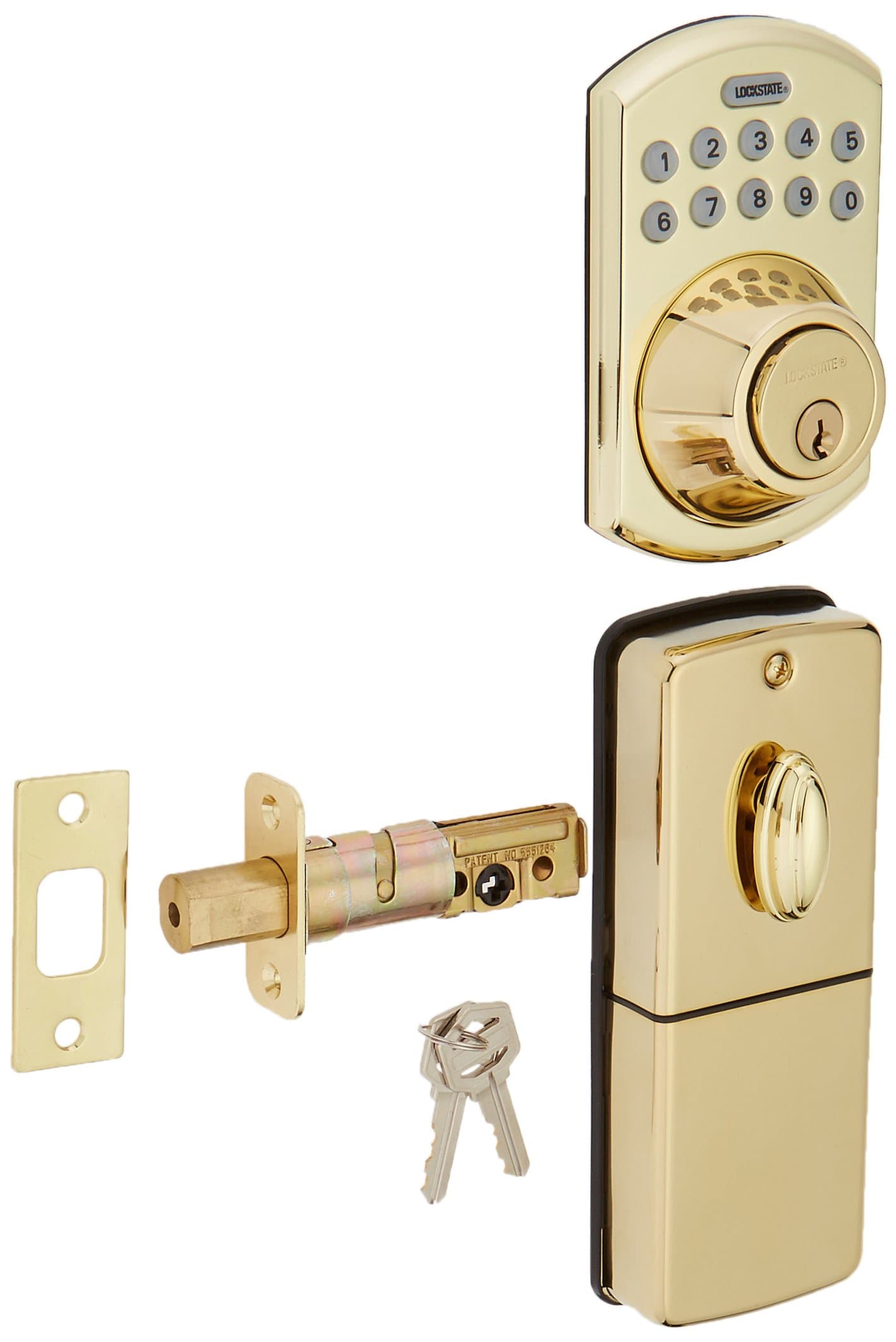 LockState RemoteLock 5i WiFi Electronic Deadbolt Door Lock - Polished Brass - Bolder (LS-DB5i-PB-B)