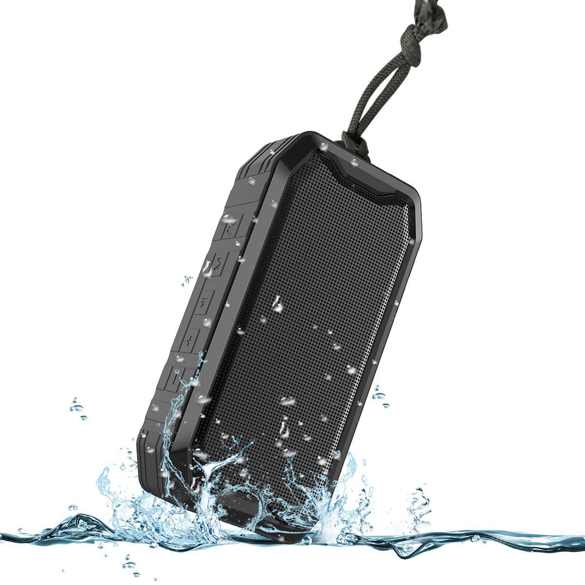 Bluetooth Speaker, KKUYI Portable wireless speaker, Loud Stereo Sound, 1200mAh Battery, IPX7 Waterproof Speaker for Home, Office, Party, Beach, Shower