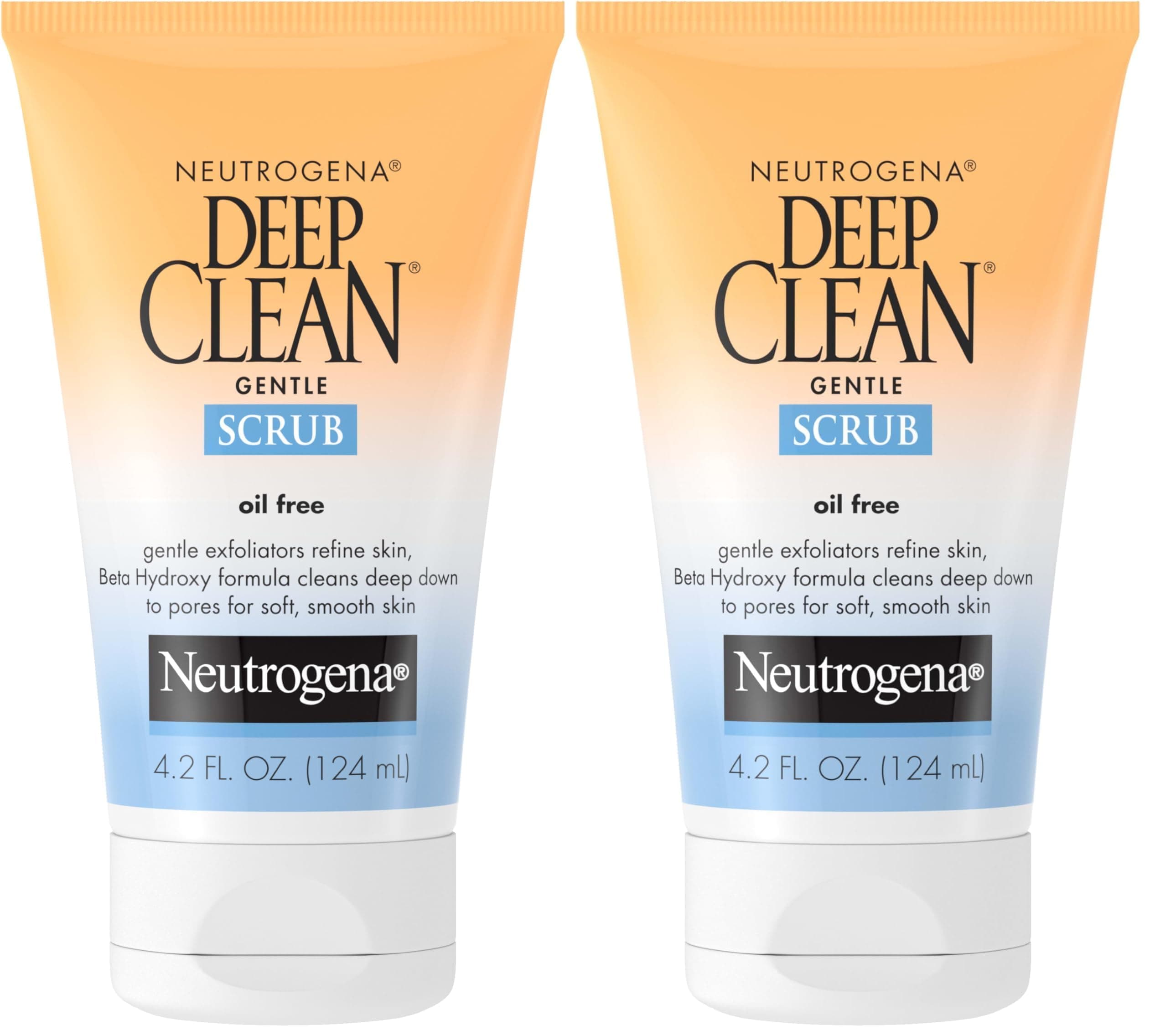 Deep Clean Gentle Daily Facial Scrub, Oil-Free Cleanser, 4.2 Fl Oz (Pack of 2)