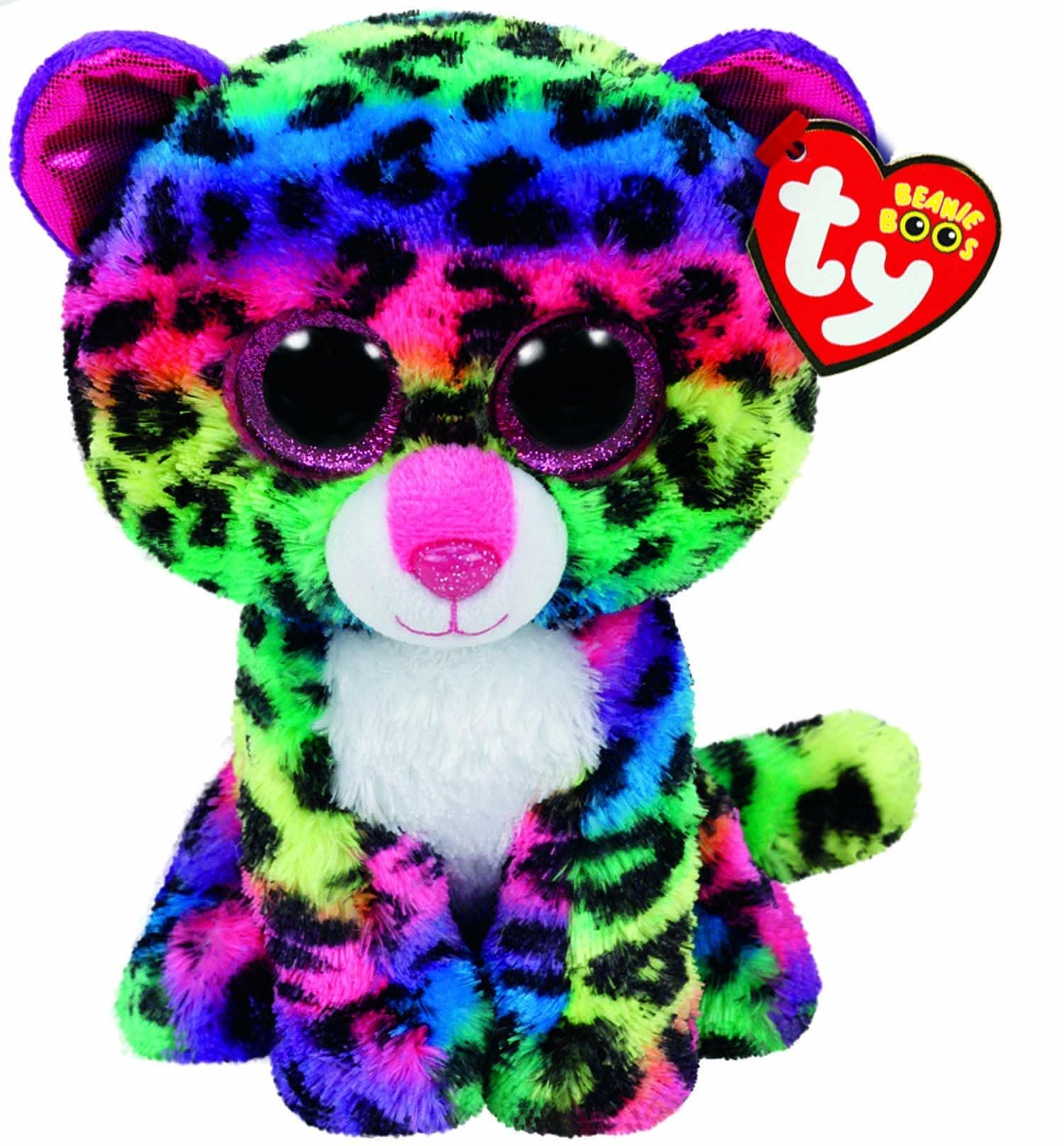 TY 584003 Dotty the Leopard Stuffed Animal, Mehrfarbig, 15 cm