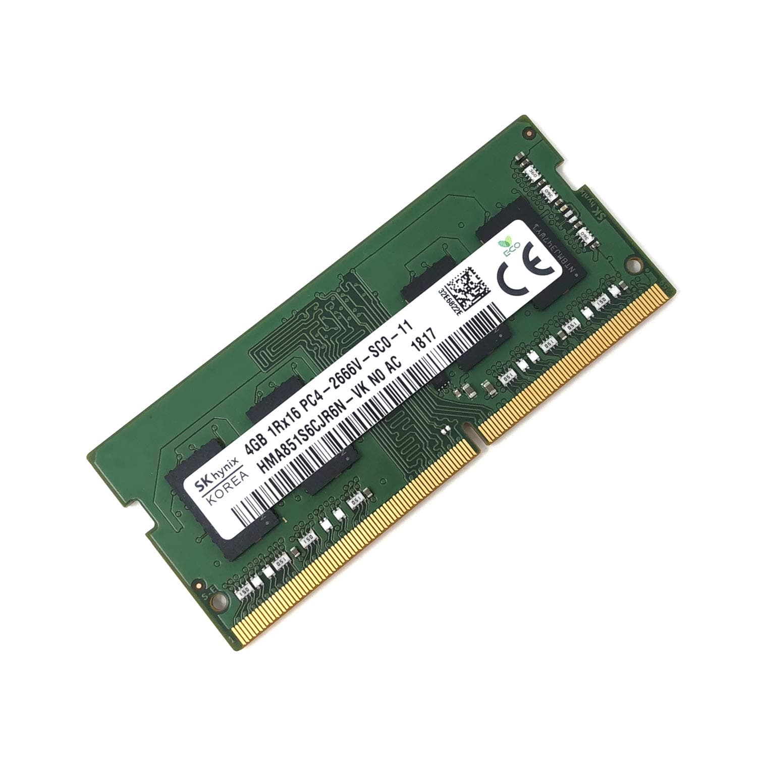 HMA851S6CJR6N - VK Non ECC PC4-2666V 4GB DDR4 at 2666MHz 260pin SDRAM SODIMM Single Kit Laptop Memory - OEM