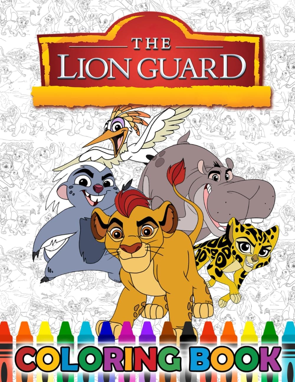 li-on guard’s coloring book: 50 JUMBO Coloring Pages for Boys Girls Kids Age 4-8 8-12 Teens & Adults