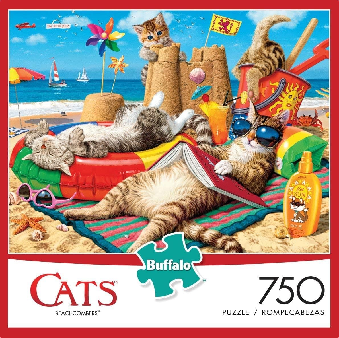 Buffalo Games Cats Collection Beachcombers 750 Piece Jigsaw Puzzle