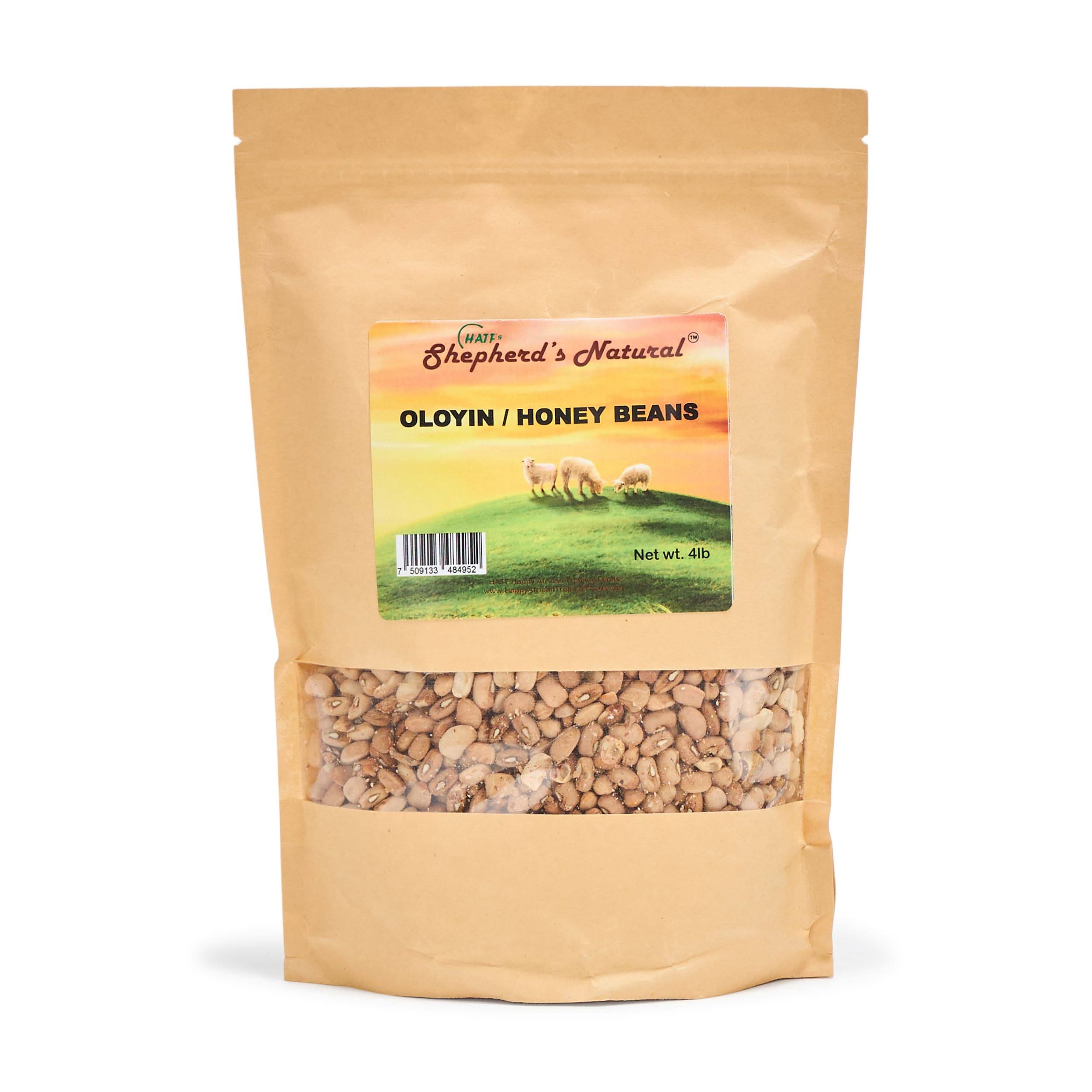 Oloyin Honey Beans by Shepherd's Natural 4 lbs. / 64 oz. Offers a quality, easy-to-cook West African honey beans, perfect for authentic dishes like Akara, Moi-Moi, and Gbegiri.