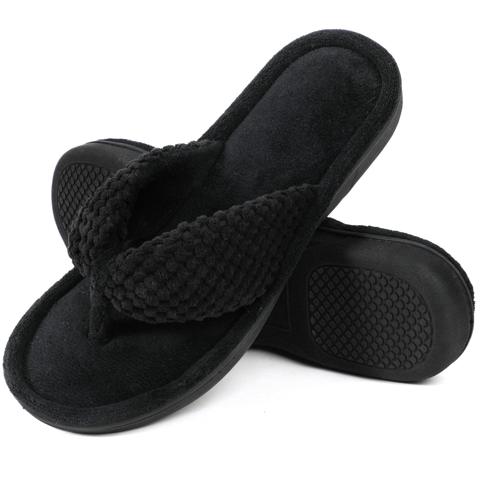 Women's Popcorn Flip Flop House Slipper with Memory Foam