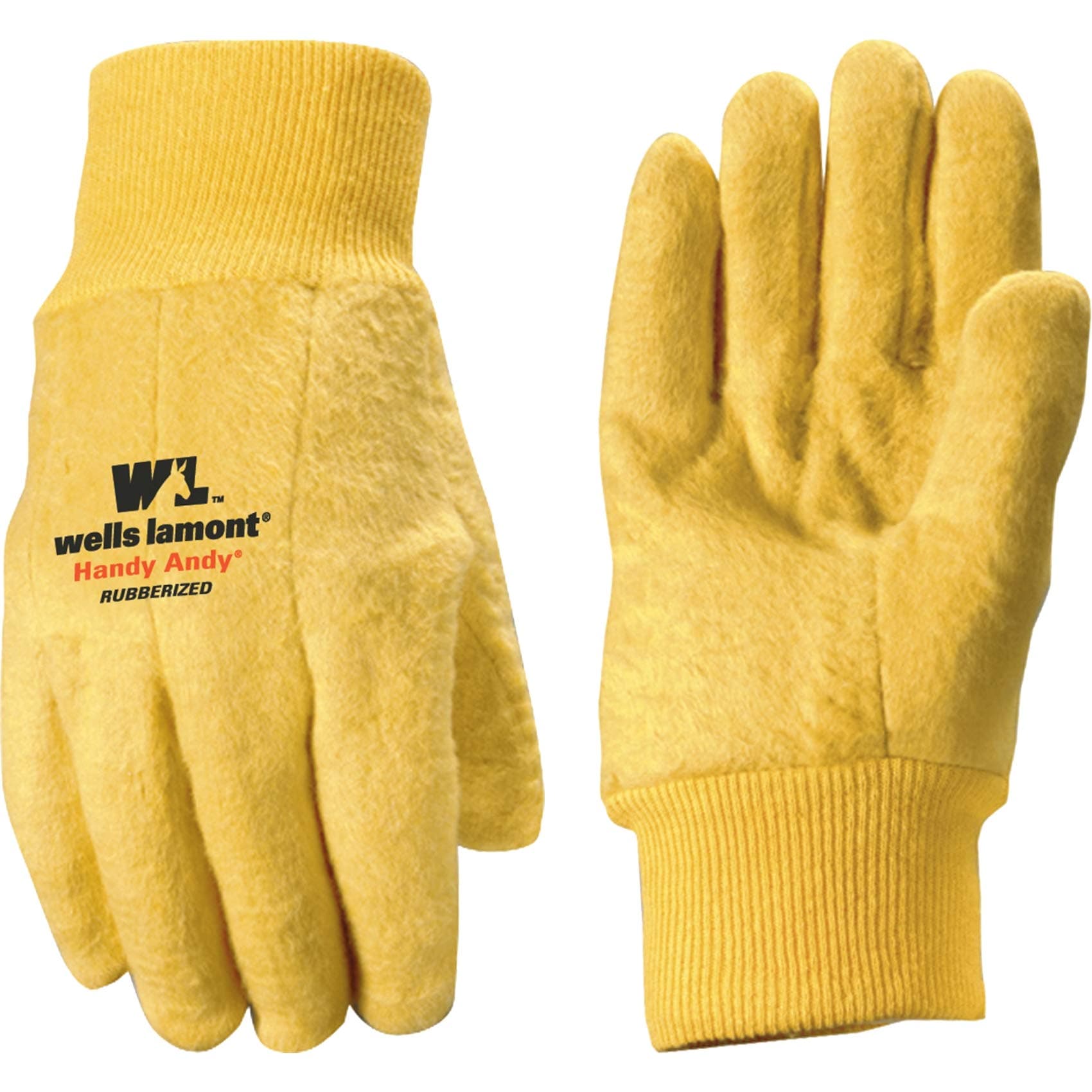 Wells Lamont Handy Andy Men's Yellow Chore Gloves with Rubber Lining, XX-Large (635XX)