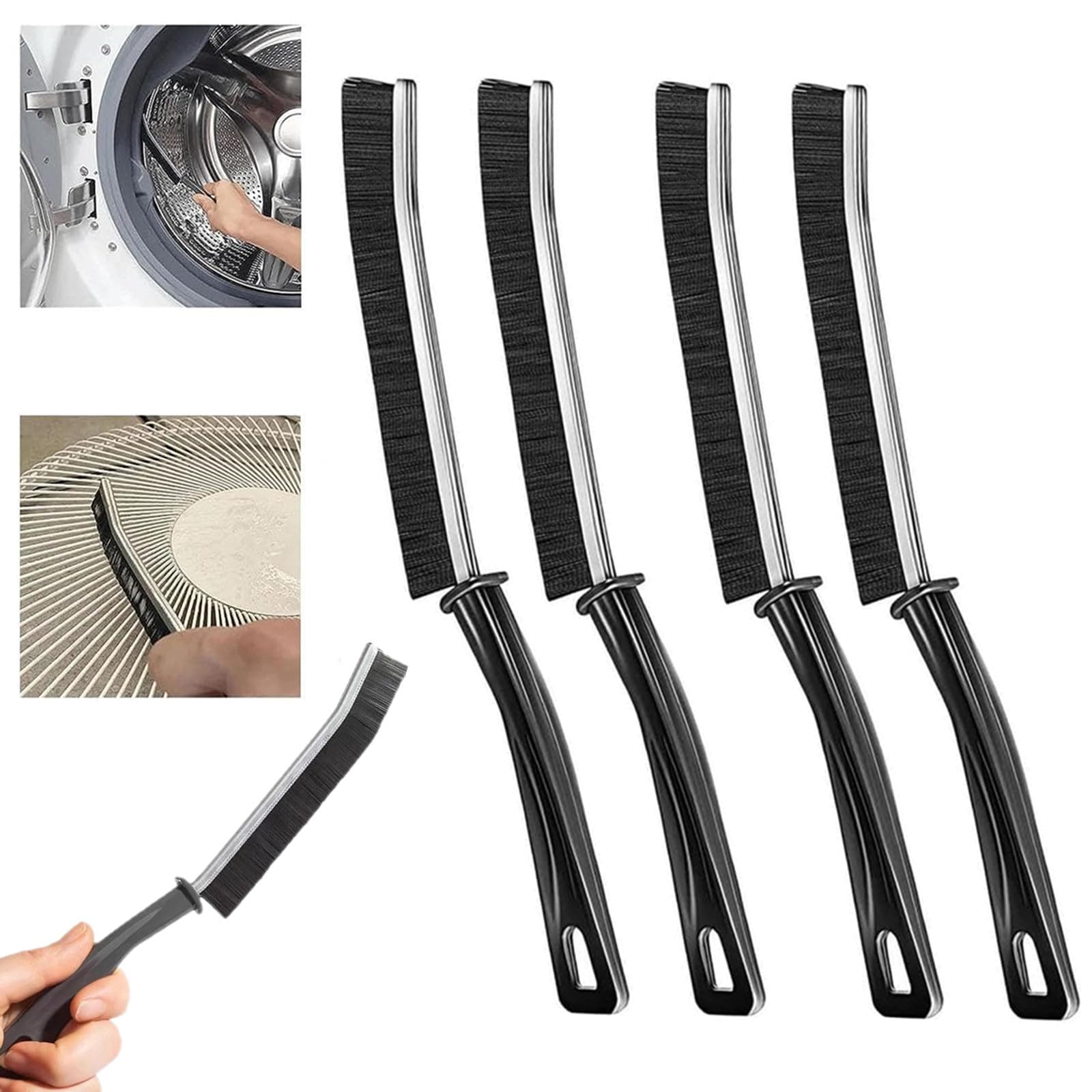 Crevice Cleaning Brush,Gaps Cleaning Brush, Crevice Cleaning Tools,Window Groove Brush Clean The Dead Corners Bathroom Kitchen Tiles, Multifunctional Window Slots Brushes (4PCS)