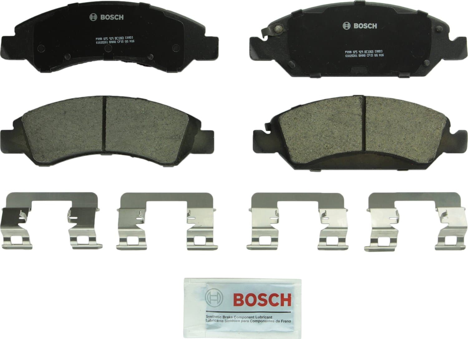 BOSCH BC1363 QuietCast Premium Ceramic Disc Brake Pad Set - Compatible with Select Cadillac Escalade, XTS; Chevrolet Avalanche, Silverado, Suburban, Tahoe; GMC Savana, Sierra, Yukon XL + More; FRONT