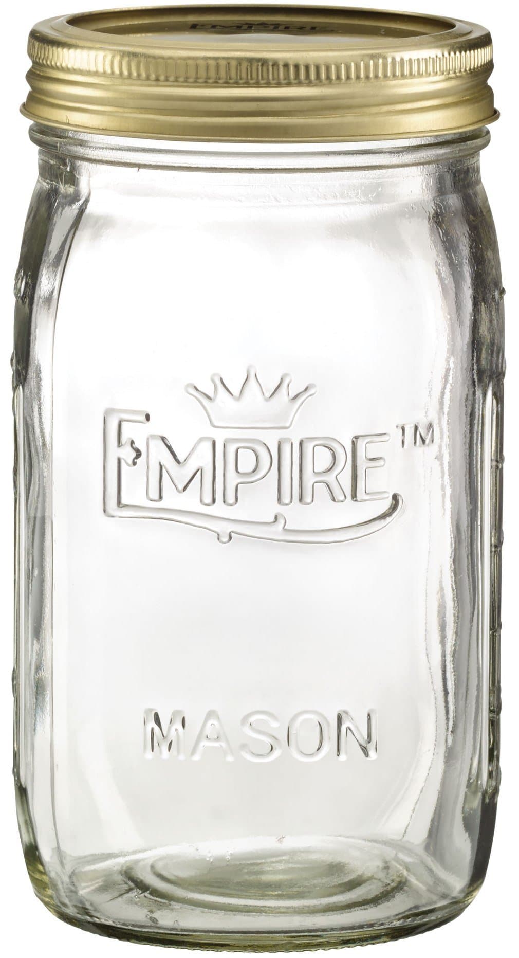 Wide Mouth Glass Canning Jars with Lids and Bands, Set of 12 (Quart 32 Oz) (Other Sizes and Designs Available)