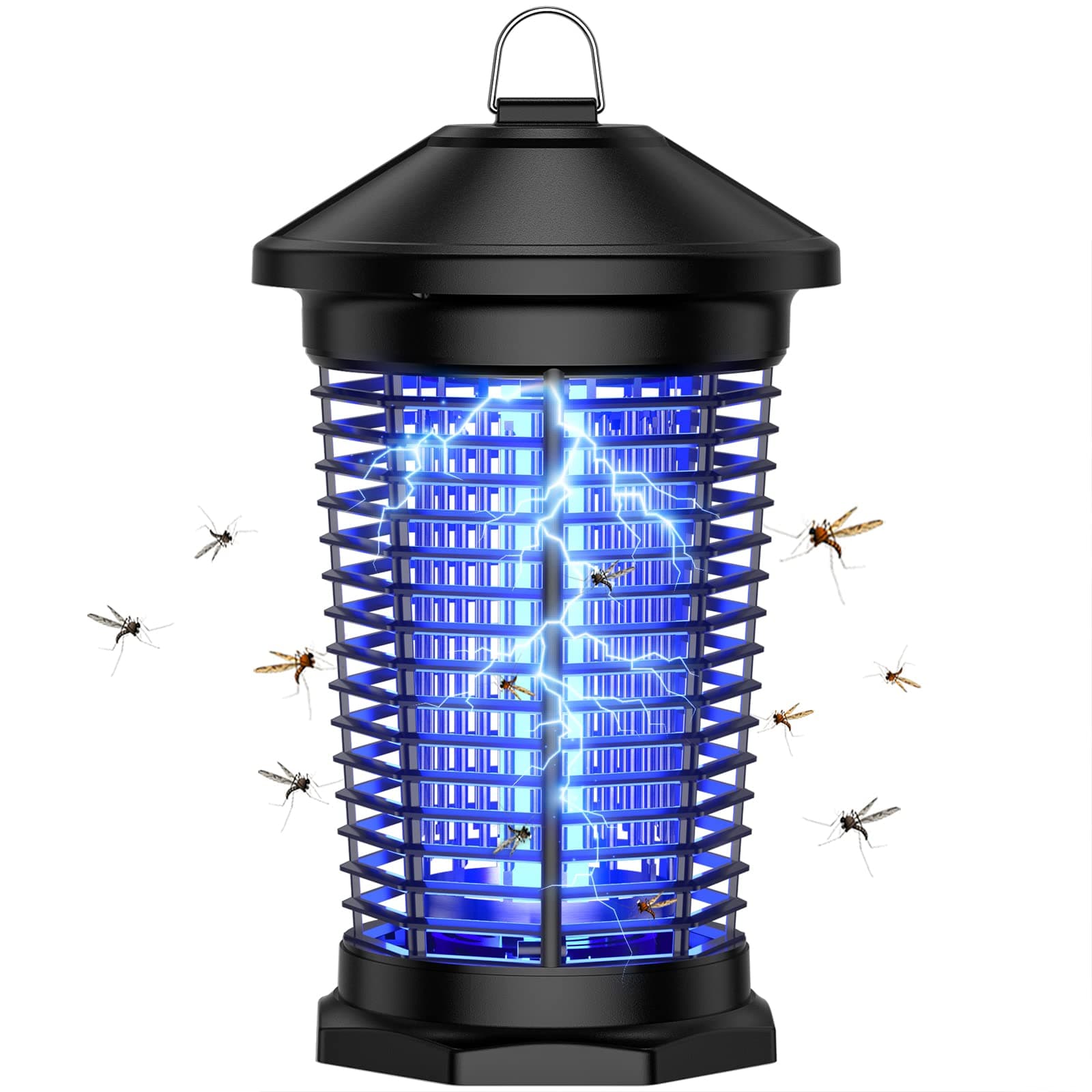 Bug Zapper Outdoor, Mosquito Zapper, 4000V Electric Bug Zapper Indoor, Waterproof Mosquito Killer, 18W Light Bed Bug Killer, Gnat Fruit Fly Mosquito Trap for Patio Backyard Garage Home