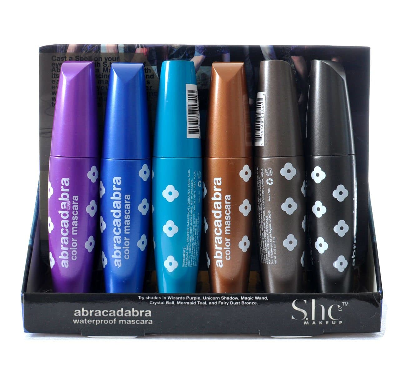 She Makeup Waterproof Mascara 6 Diffent Color 2 Dozen