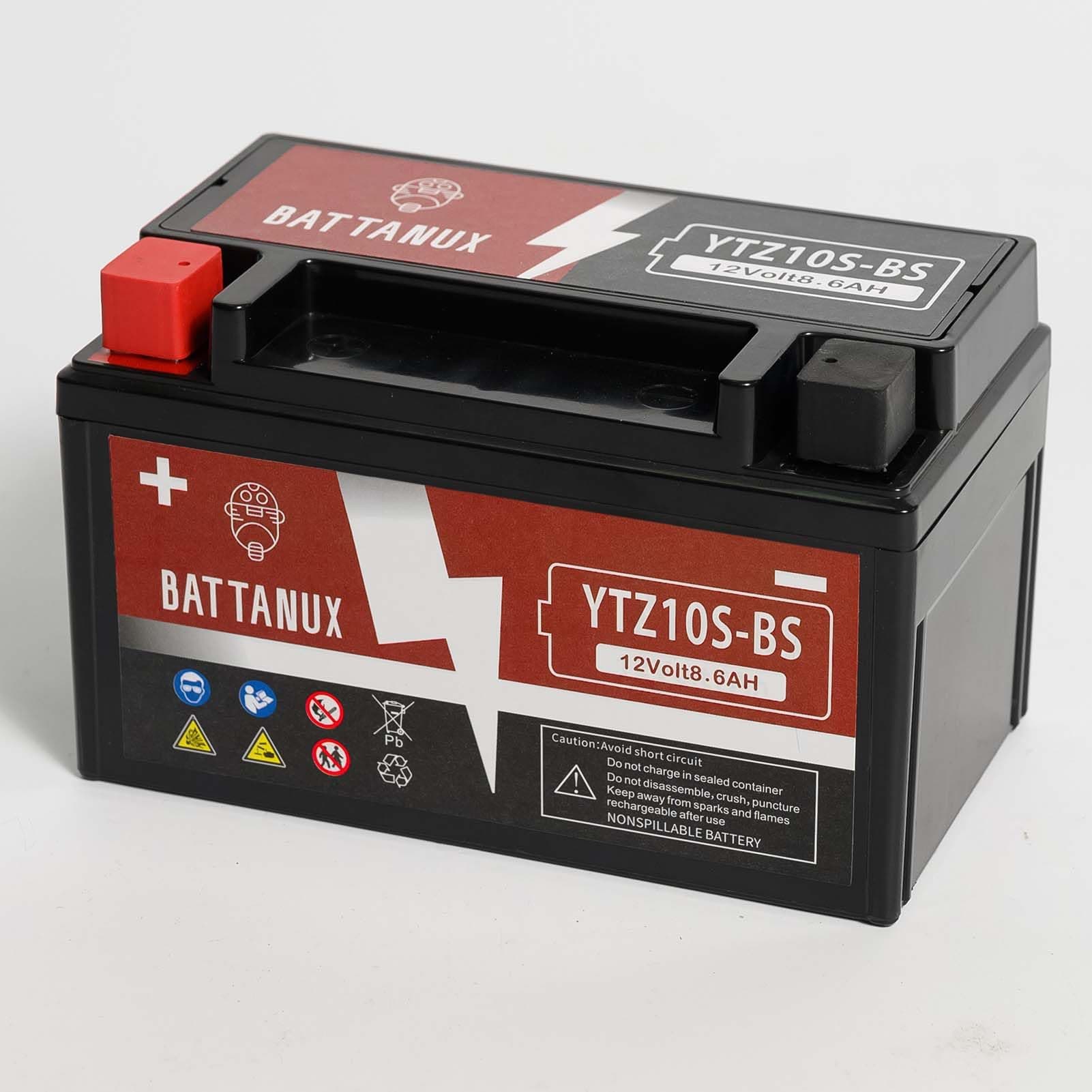YTZ10S-BS Battery & Motorcycle Battery, Sealed SLA/AGM 12V8.6Ah ATV/UTV/Snowmoble/Motor bike Battery Maintenance Free & No tools for installation & Advanced Technology & Environmental