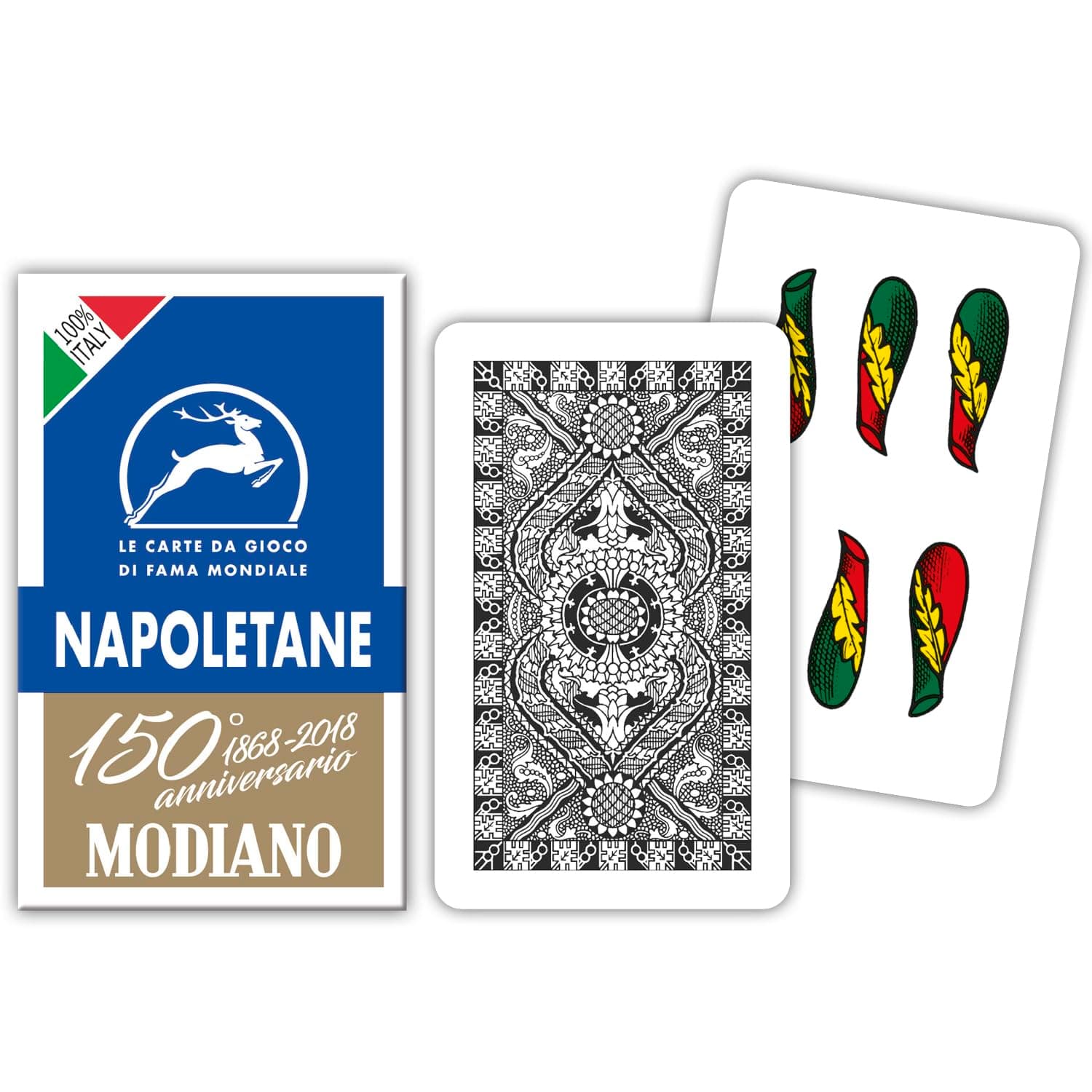 The 150th Anniversary Neapolitan Playing Cards, Blue Color, 300081