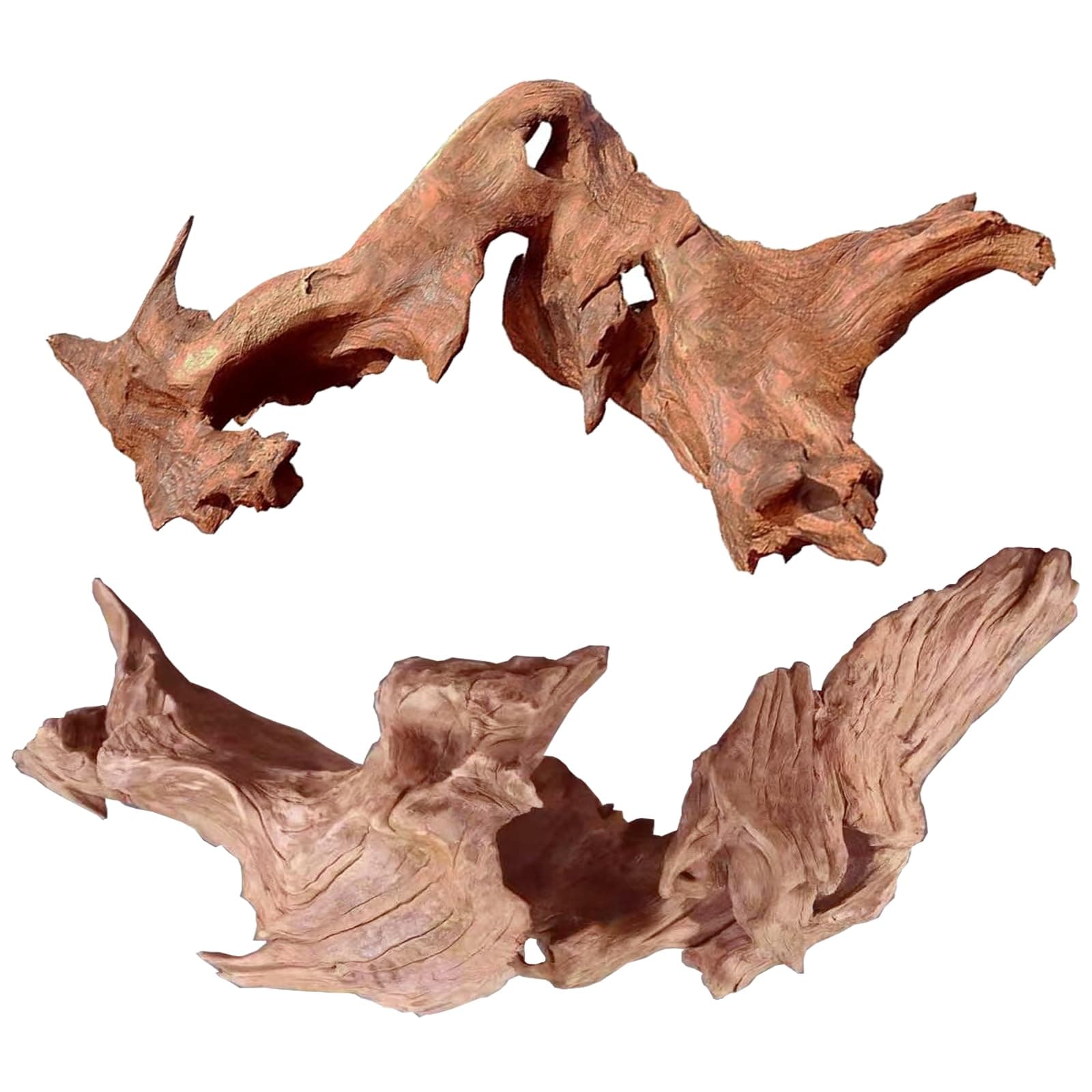 Jorewood Natural Large Aquarium Driftwood for Fish Tanks & Reptile Terrariums – Safe Fish Tank Decorations, Unique Twisted Branches 2-Piece 14-18 Inch Low Tannin, Easy to Sink