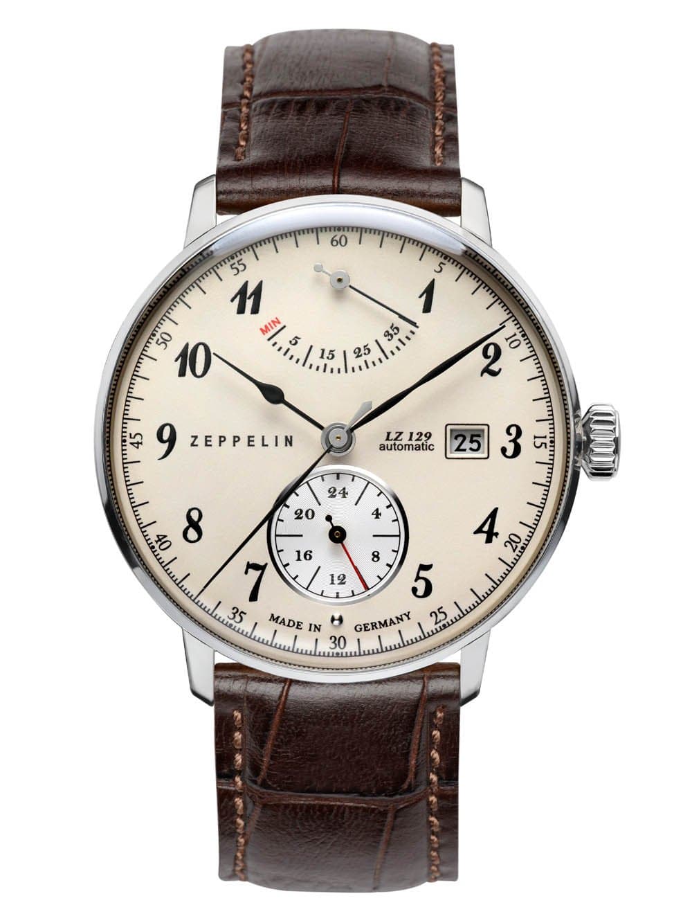 Graf Zeppelin LZ129 Hindenburg Automatic Watch with Power Reserve and 24hr Subdial 7060-4