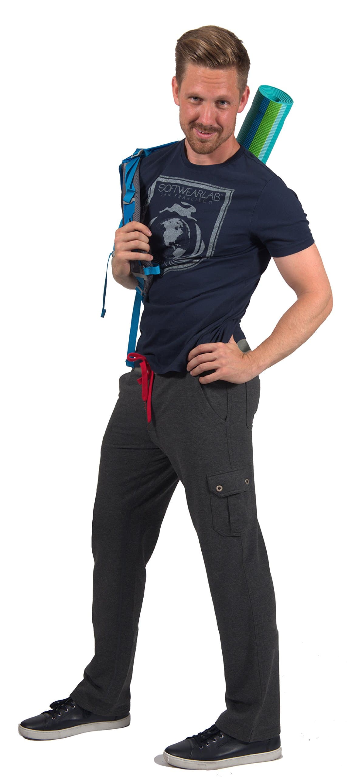 softwearlab Bamboo Fleece Cargo Pants Medium Charcoal