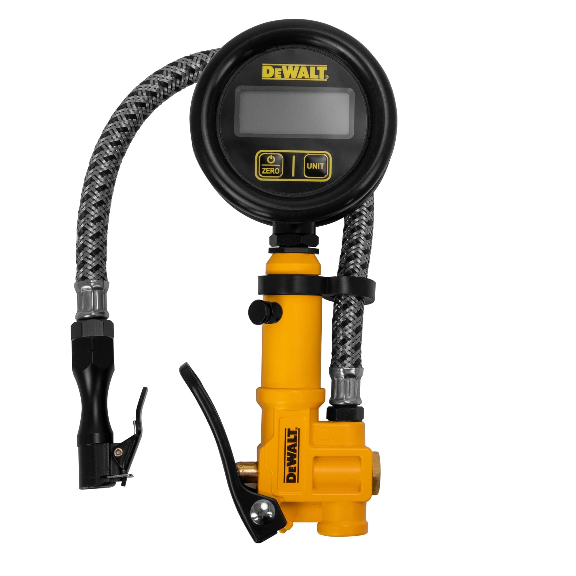 2.5" Digital Inflator with 12" Steel Braided Hose (0 to 200 PSI): Air Compressor not Included