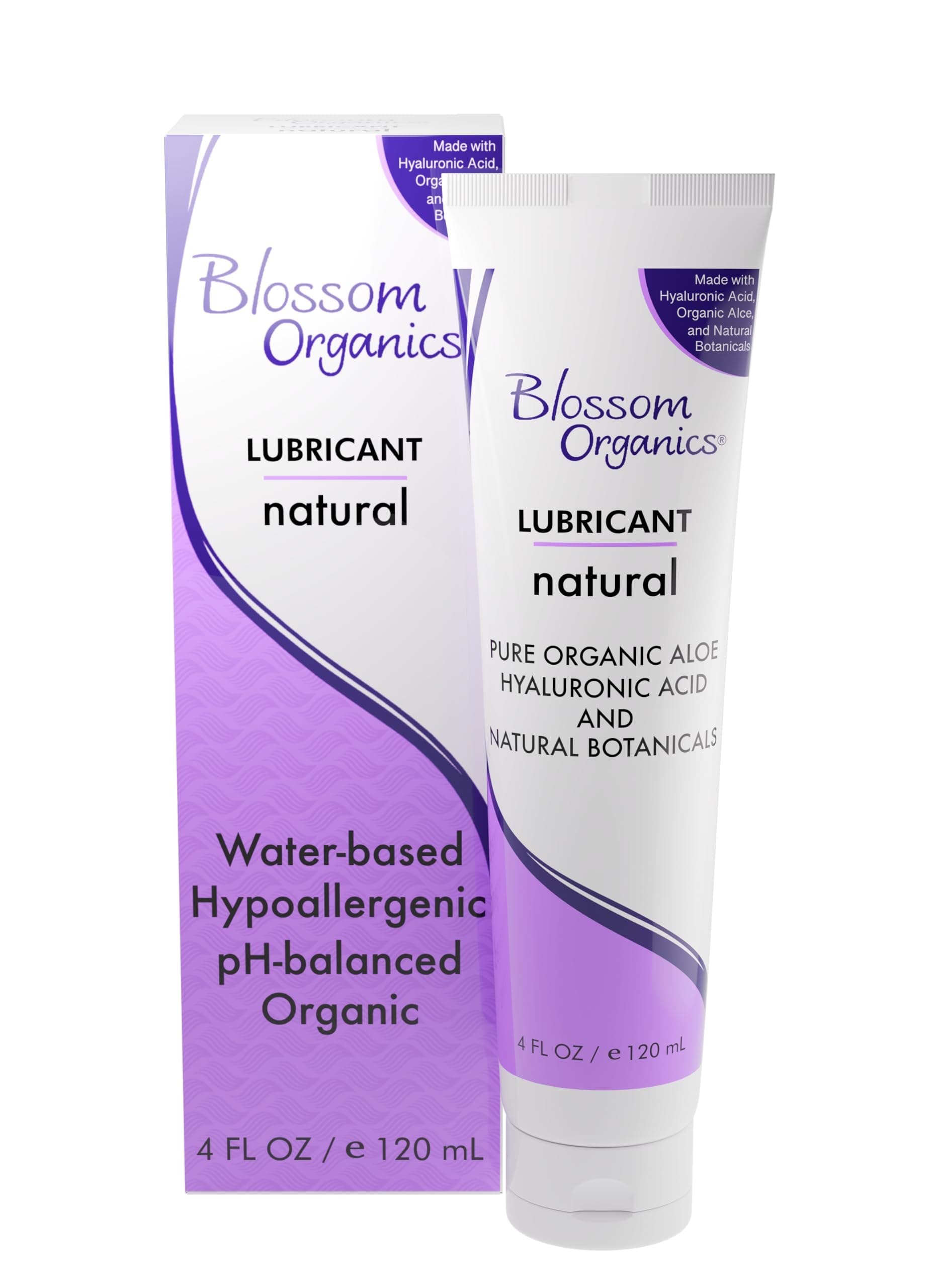 Blossom Organics Natural Moisturizing Lubricant Lavender Blossom, 4 Fl Oz, Ultra Clear Liquid, (Pack of 1), 1616953004