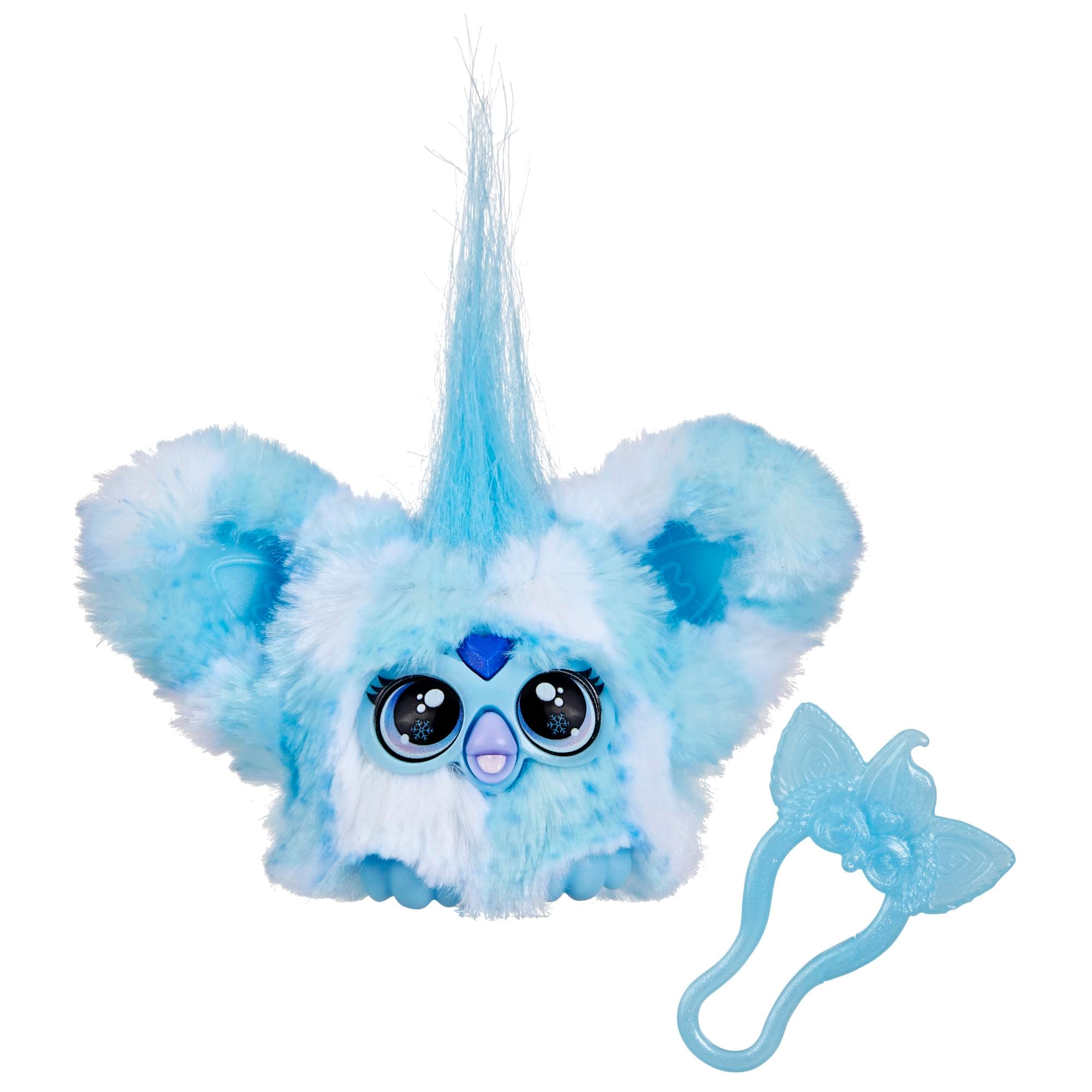 Furblets SNO-Way Holiday Edition Mini Friend, 45+ Sounds, Holiday Music, Speaks Only Furbish, Electronic Plush Toys for Girls & Boys, Interactive Pets, Blue & White, 6+