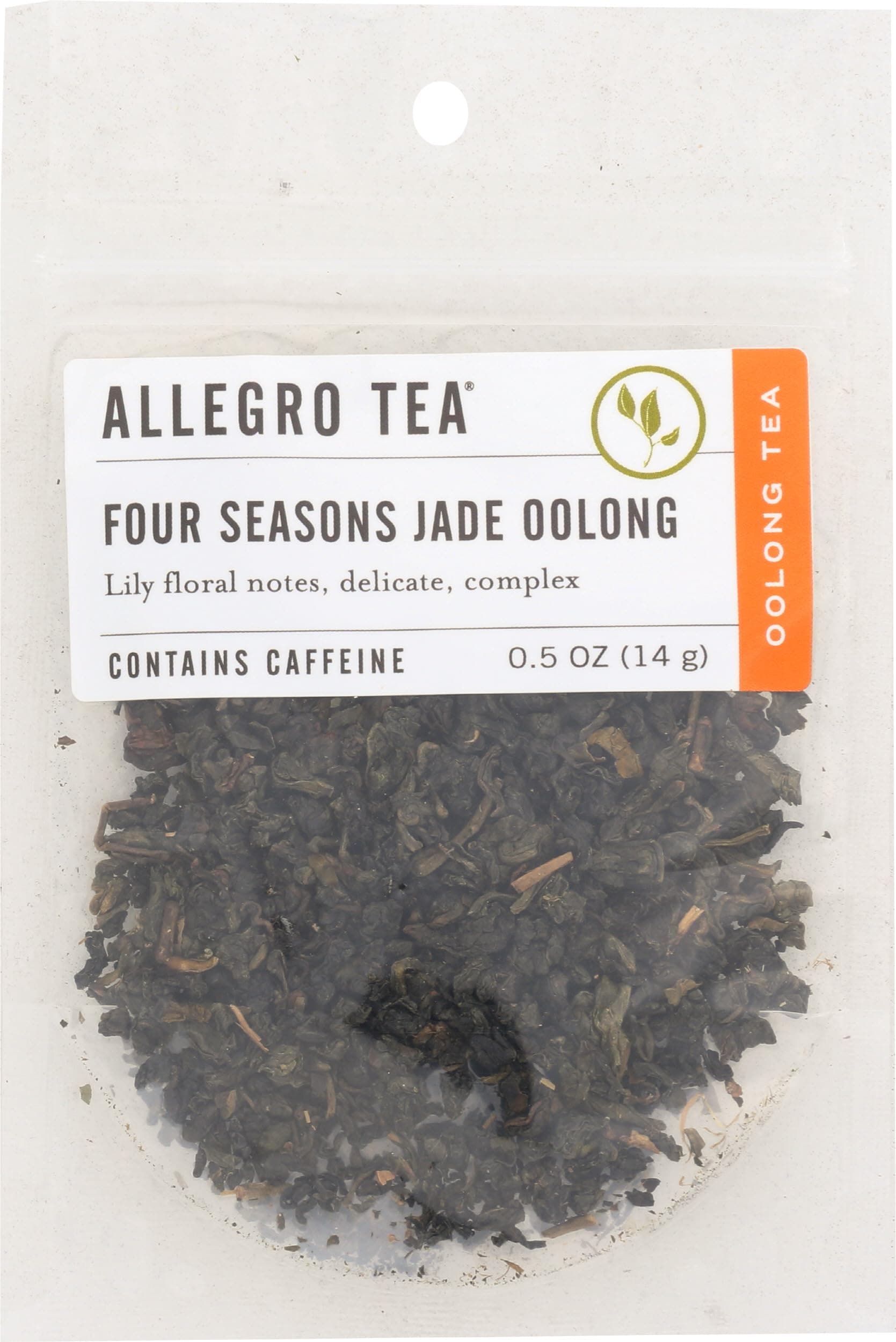 Allegro Tea, Four Seasons Jade Oolong, Loose Leaf Tea, 0.5 oz
