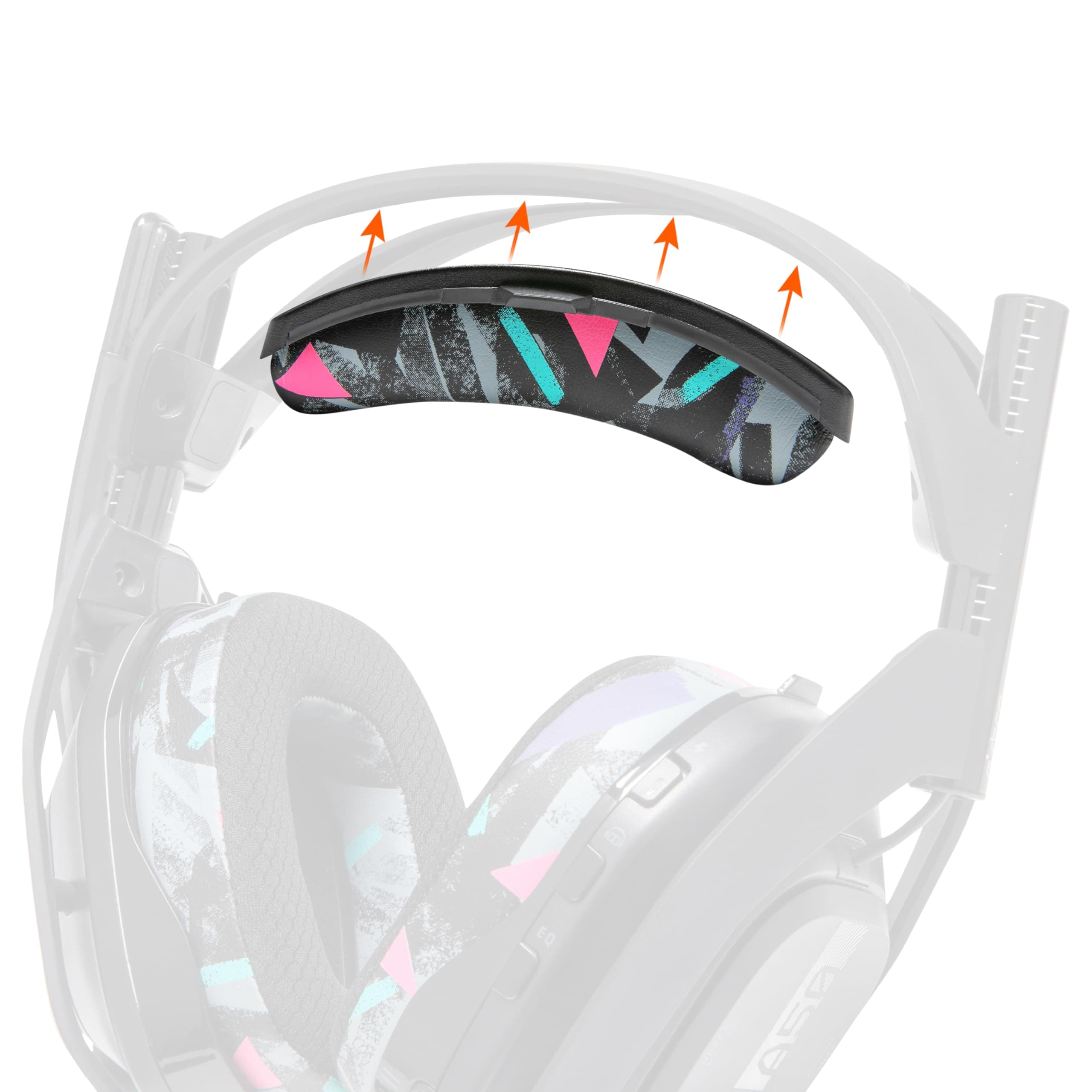 WC BandZ A50 - Upgraded Headband Replacement Kit for Astro A50 Gen 4, Gen 5, & A50X by Wicked Cushions | Enhanced Comfort, Style & Easy Installation | 90's Black