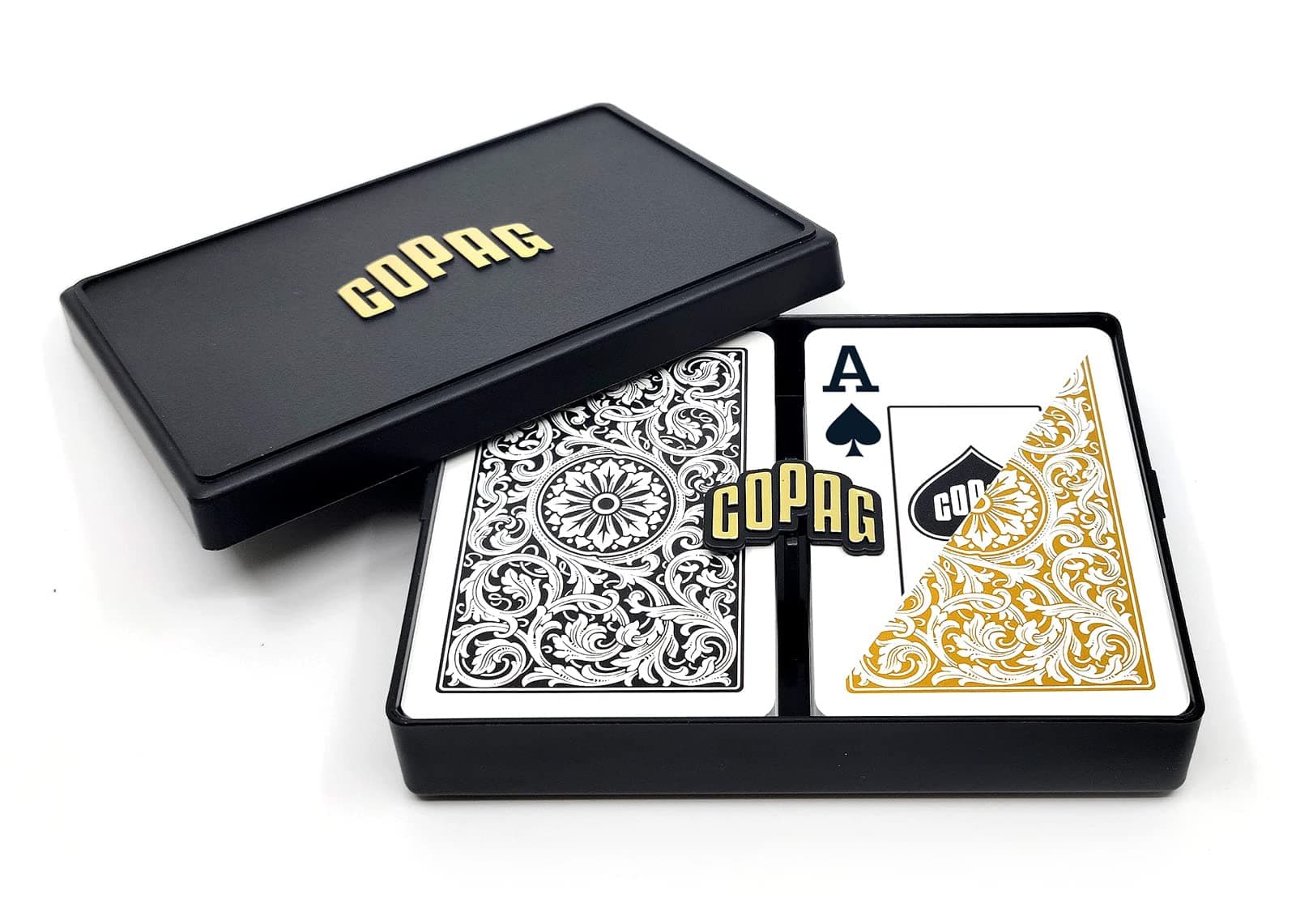 Bridge Size Jumbo Index 1546 Playing Cards (Black Gold