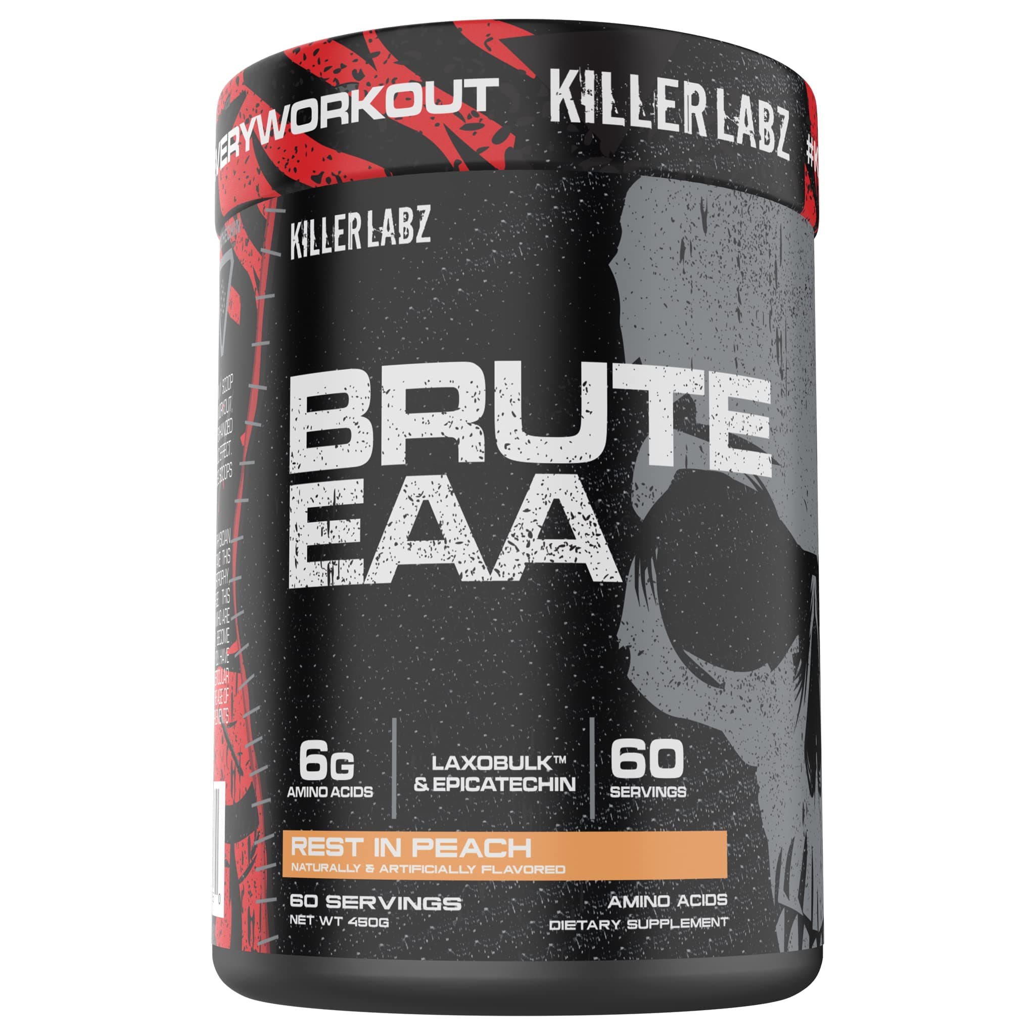 Brute EAA Branched Chain & Essential Amino Acids | 6g of Aminos to Accelerate Recovery and Lean Mass Gains 60 Servings (Rest in Peach)