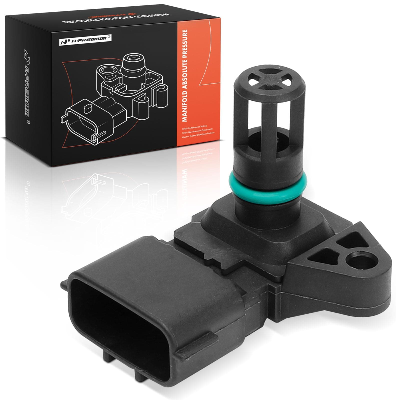 A-Premium Engine Air Intake/Charge Temperature Sensor [4 Pins] Compatible with Ram 2500 2011-2016/2018, 3500 2011-2018, 4500/5500 2014-2018 & Dodge Ram 2500 3500 2009-2010, 6.7L