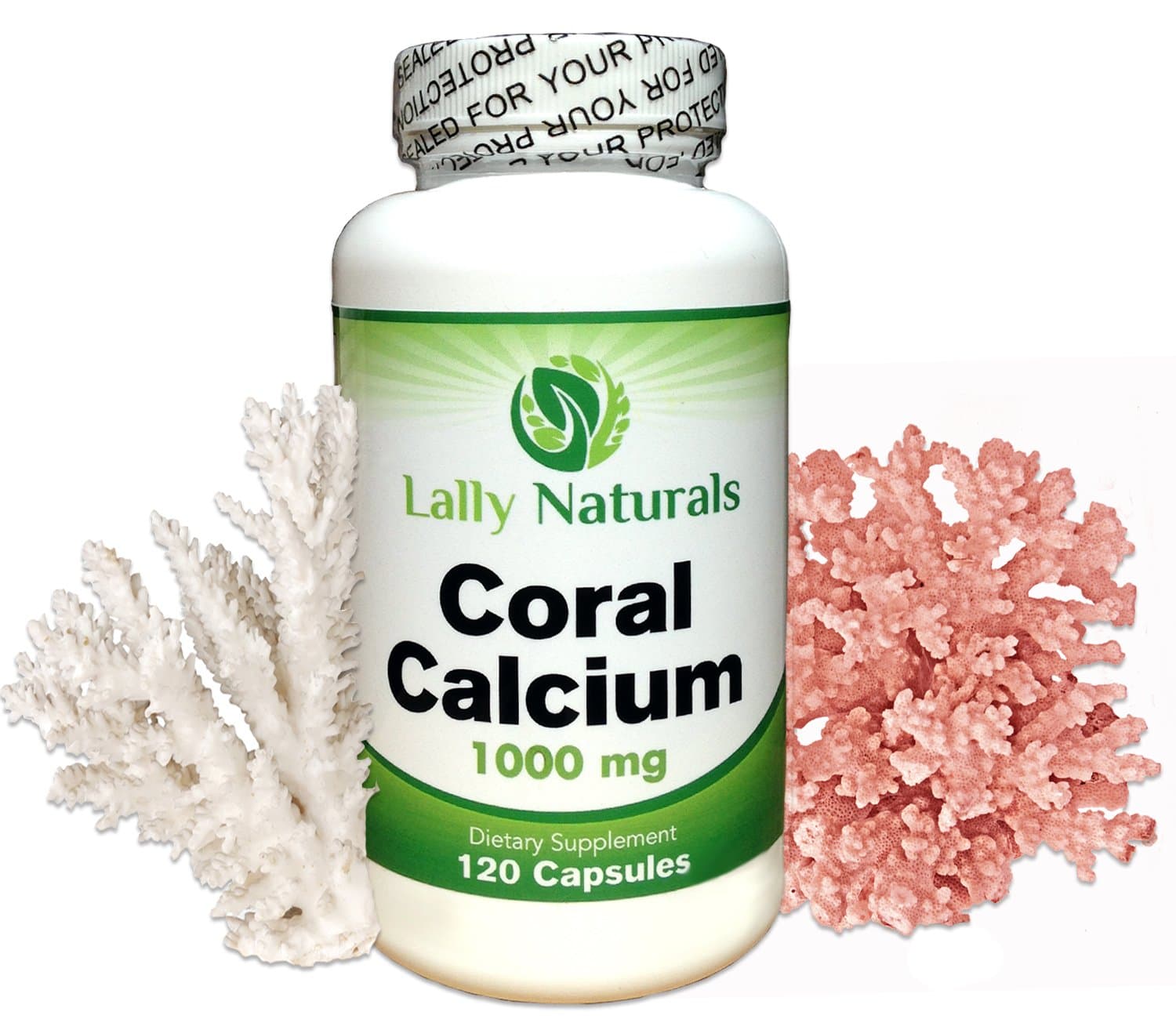 Coral Calcium Plus Vitamin D3 1000 mg (120 Capsules) Natural Antioxidants Bone Health Providing Naturally-Occurring Ionic Forms of Absorbable Calcium, Magnesium and All Trace Minerals