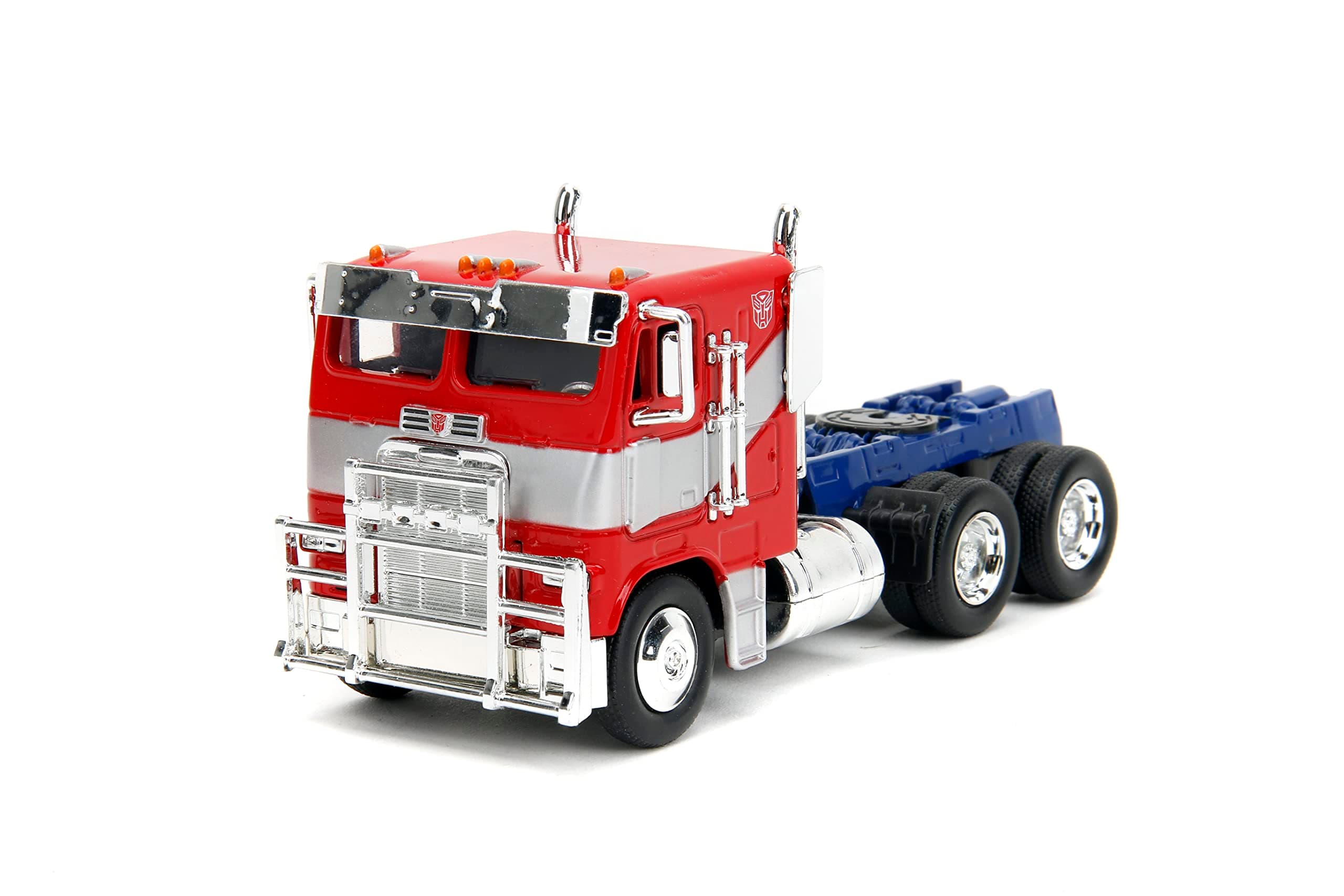 Jada Toys Transformers Rise of The Beast 1:32 Optimus Prime w/Robot On Chassis Die-Cast Car, Toys for Kids and Adults