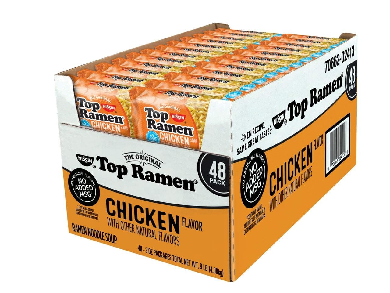 Nissin Top Ramen Chicken Flavor Noodle Soup, 3 Ounce (Pack of 24) (2 Pack)