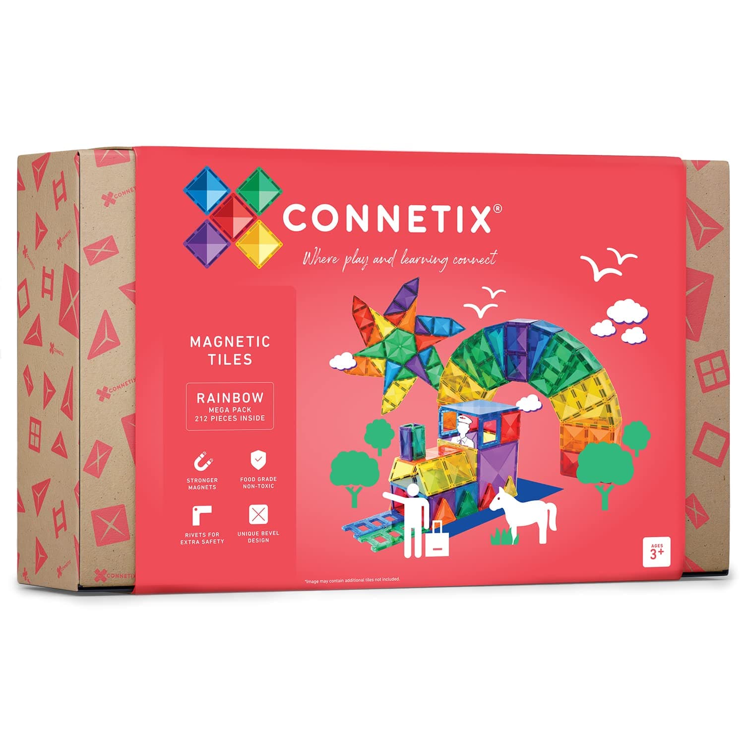 ConnetixMagentic Building Set - Premium STEM Approved Toy for Kids - 212 Mega Pack