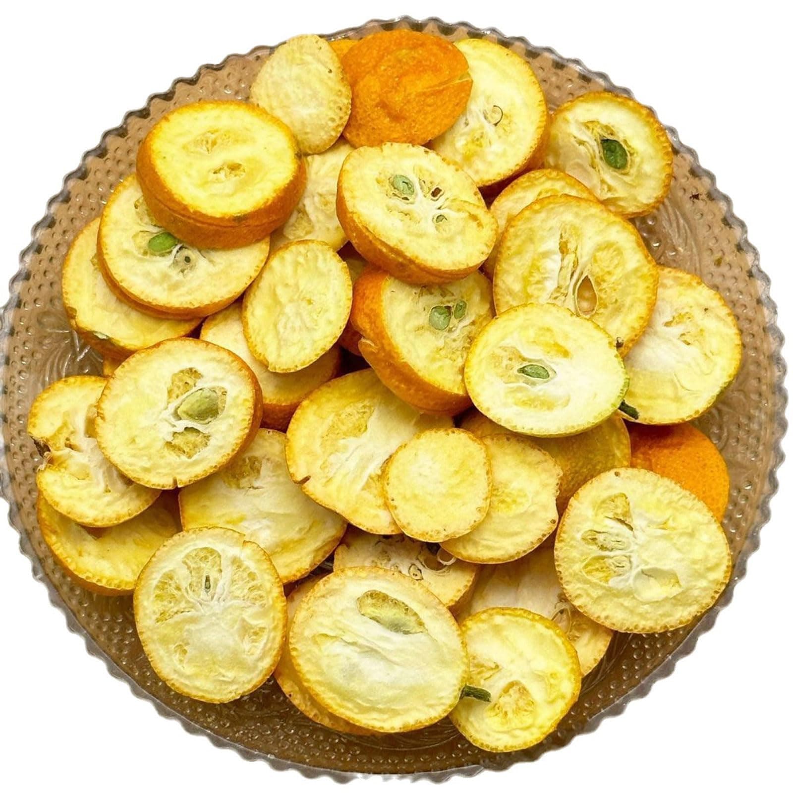 FIFIWER freeze dried fruit snacks 3.52oz/100g, Freeze Dried Citrus Fruit Tea,freeze dried fruit roll ups,Eat directly as a snack or brew tea, 3.1x3.1x3.9