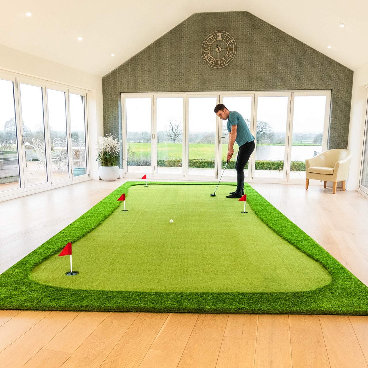 FORBProfessional Putting Mat - Standard 12ft x 3.2ft or XL 13.1ft x 6.5ft - Outdoor & Indoor Golf Green Putting Mat To Improve Putting Skills | Golf Accessories