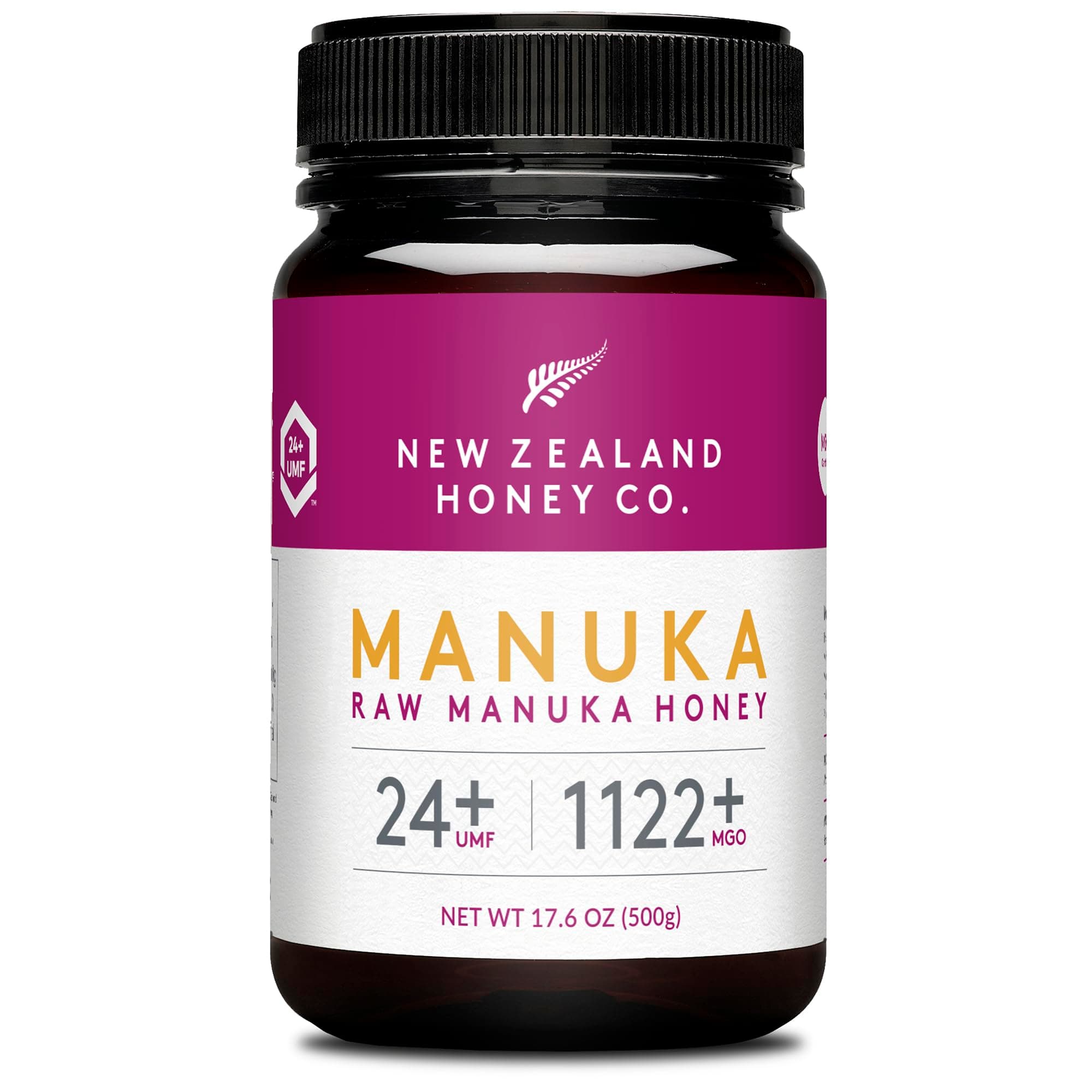 Raw Manuka Honey UMF 24+ / MGO 1122+ | UMF Certified | 17.6oz | Pure Raw Honey