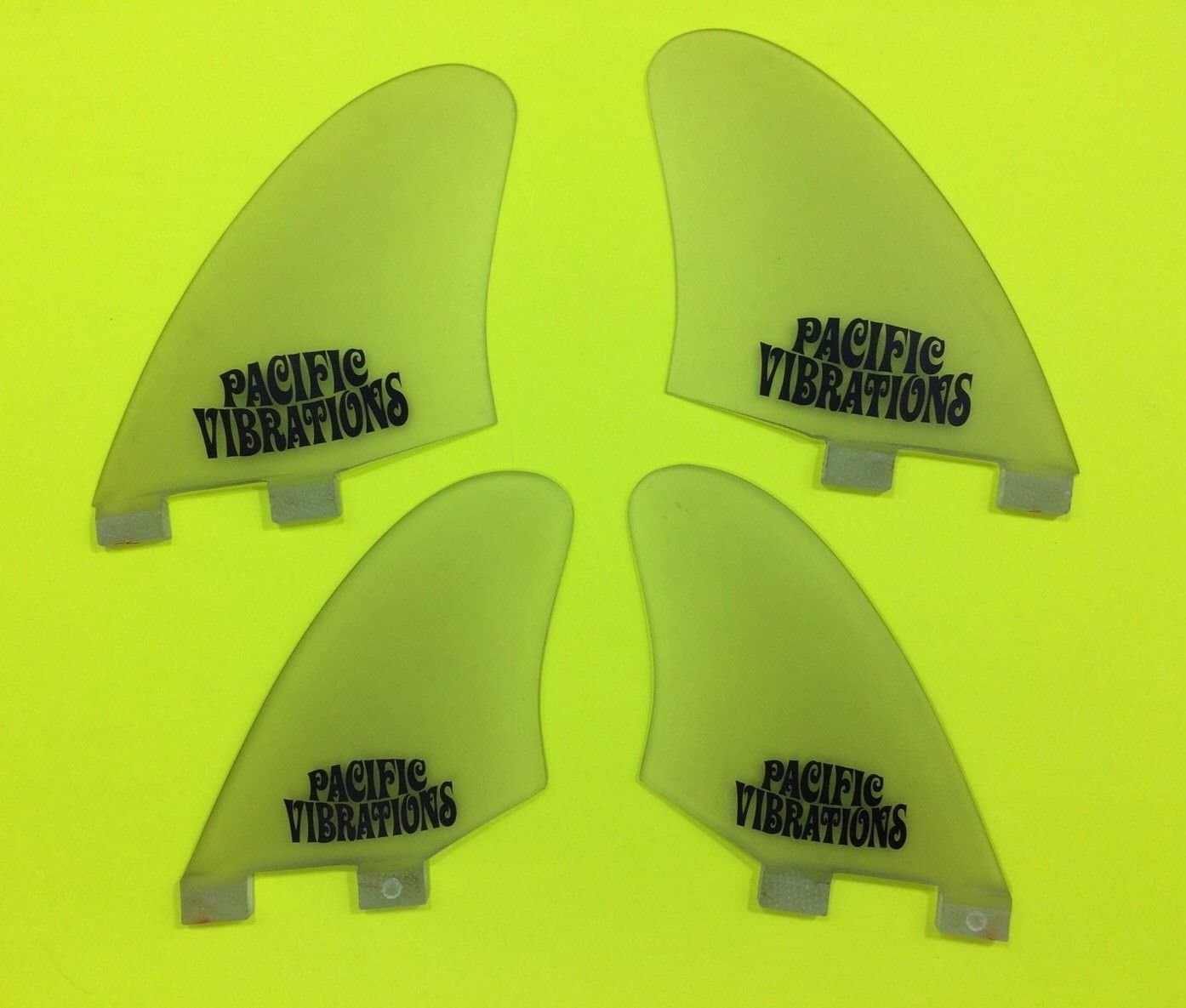 FCS Quad KEEL Fins Surfboard Pacific Vibrations 4 fin Set Fiberglass