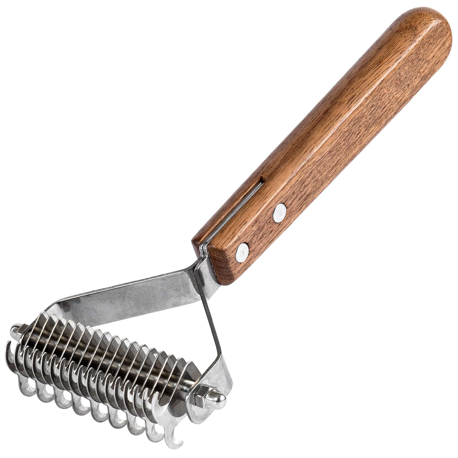 AIDIYA Coat King Rake Pet Undercoat Rake Dog Dematting Comb Pet Grooming Brush Deshedding Tool 17+9 Double Sided Teeth Undercoat Rake (DUAL)