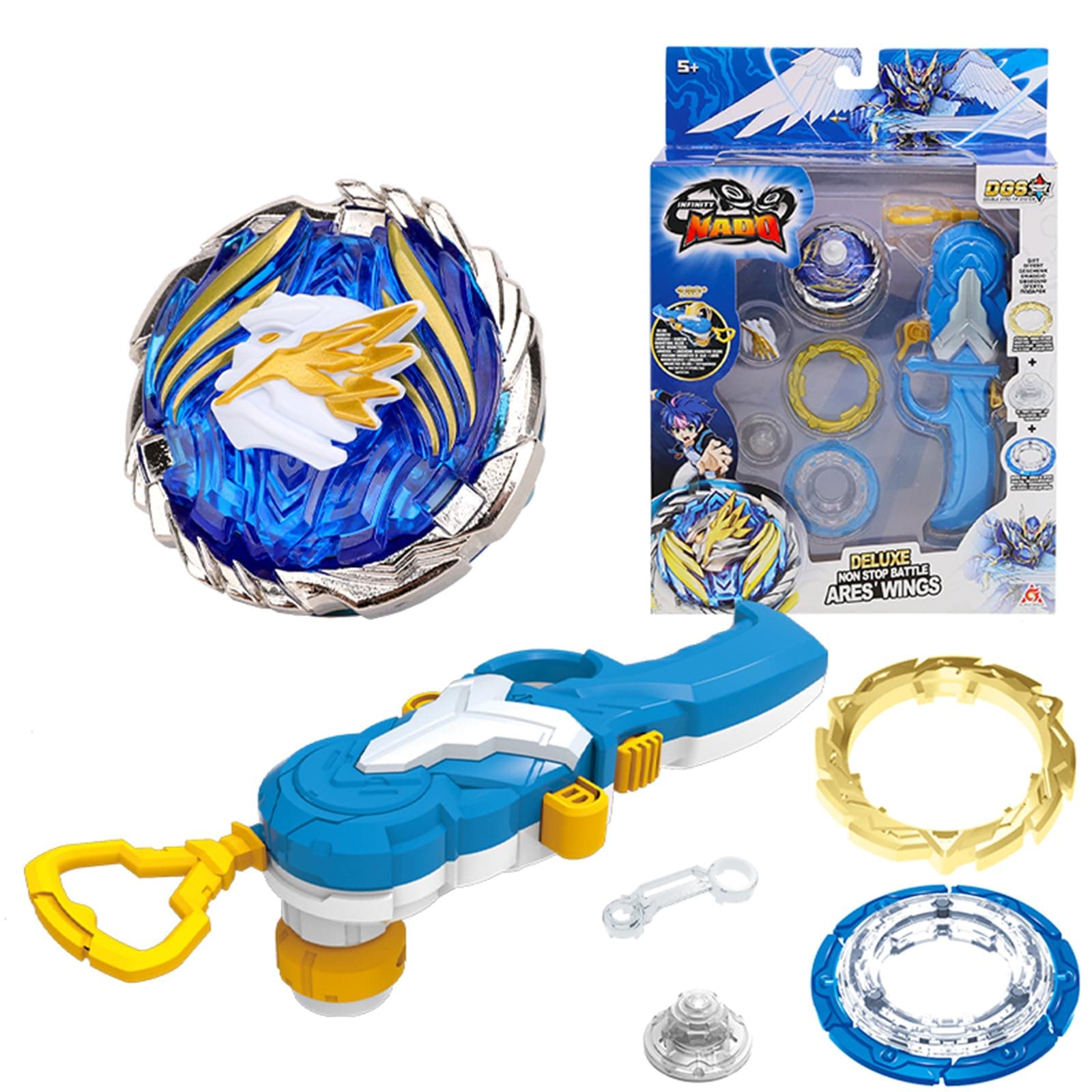V Non-Stop Battle Deluxe Spinning Top – Ares Wings, Children's Toy 5 6 7 8 9 10 11 12 Years Boy Girl One Size